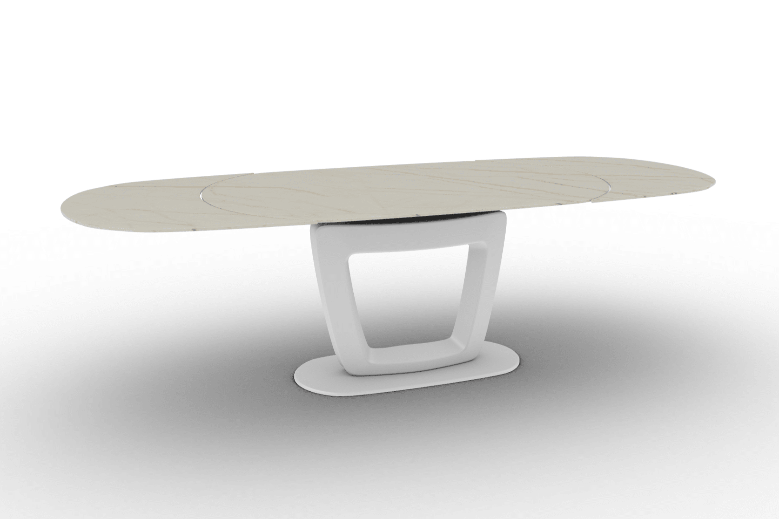 Stół rozkładany ORBITAL złoty marmur Calligaris Eye on Design