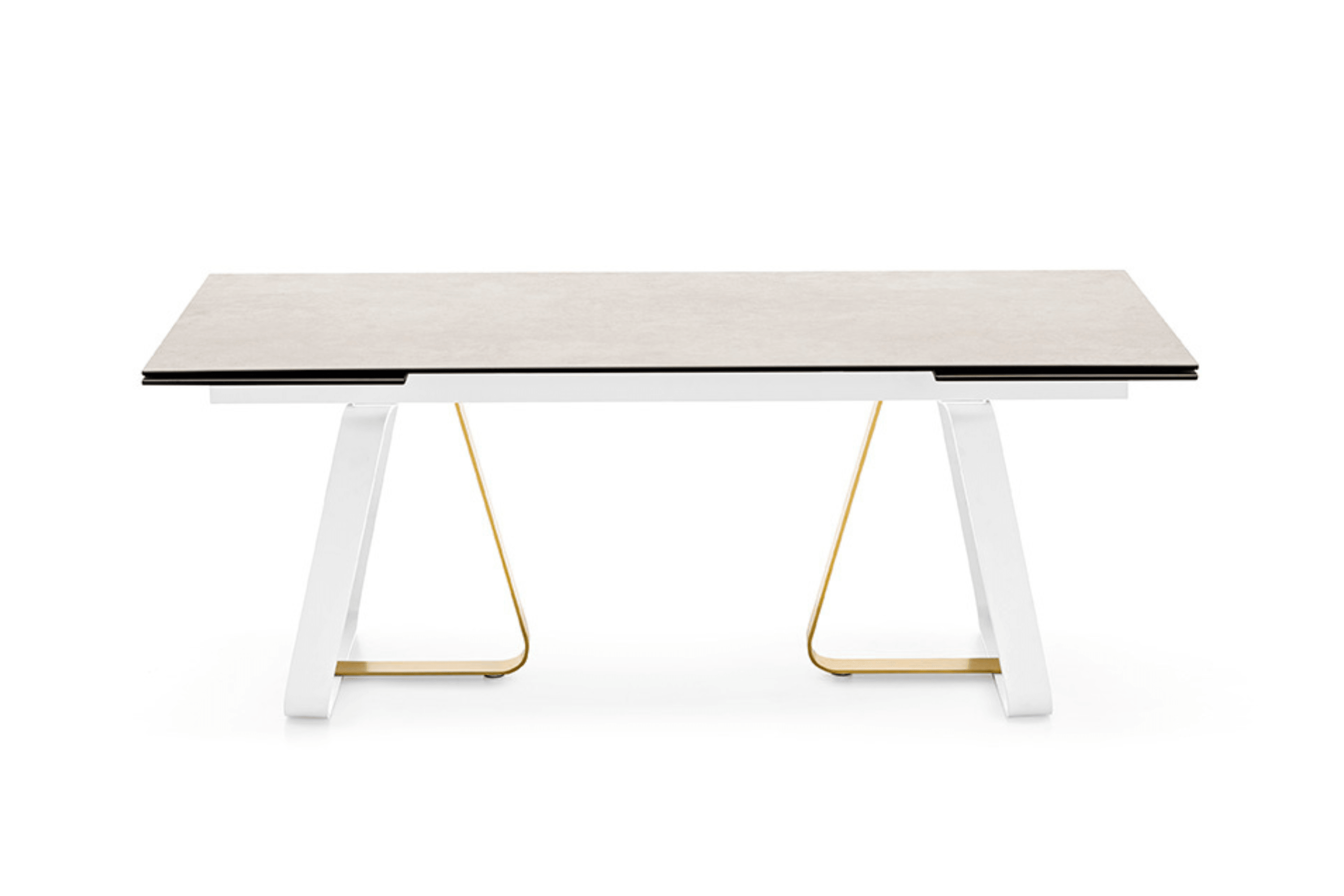 Stół rozkładany prostokątny SUNSHINE jasnoszara ceramika Calligaris Eye on Design