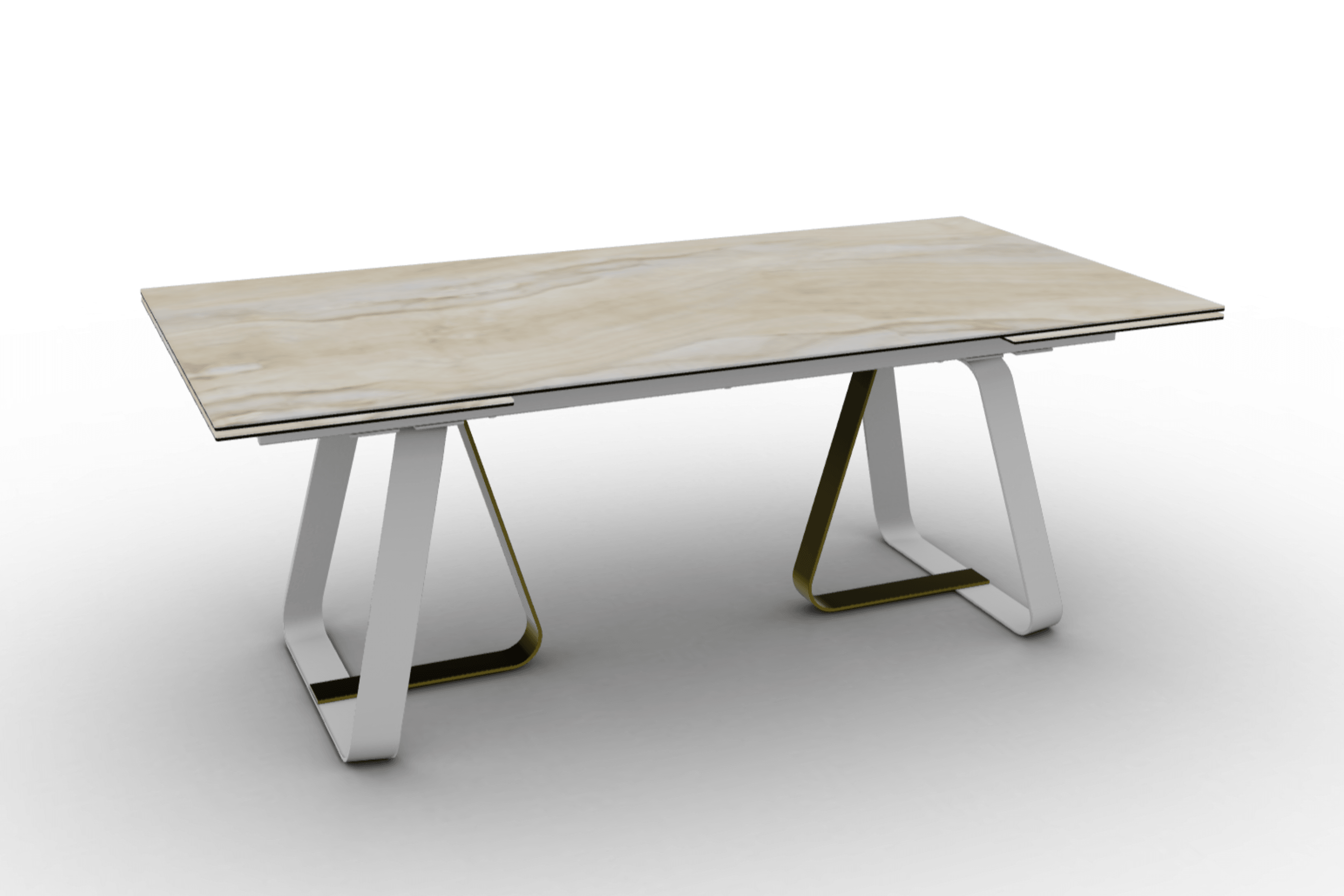 Stół rozkładany prostokątny SUNSHINE piaskowy marmur Calligaris Eye on Design