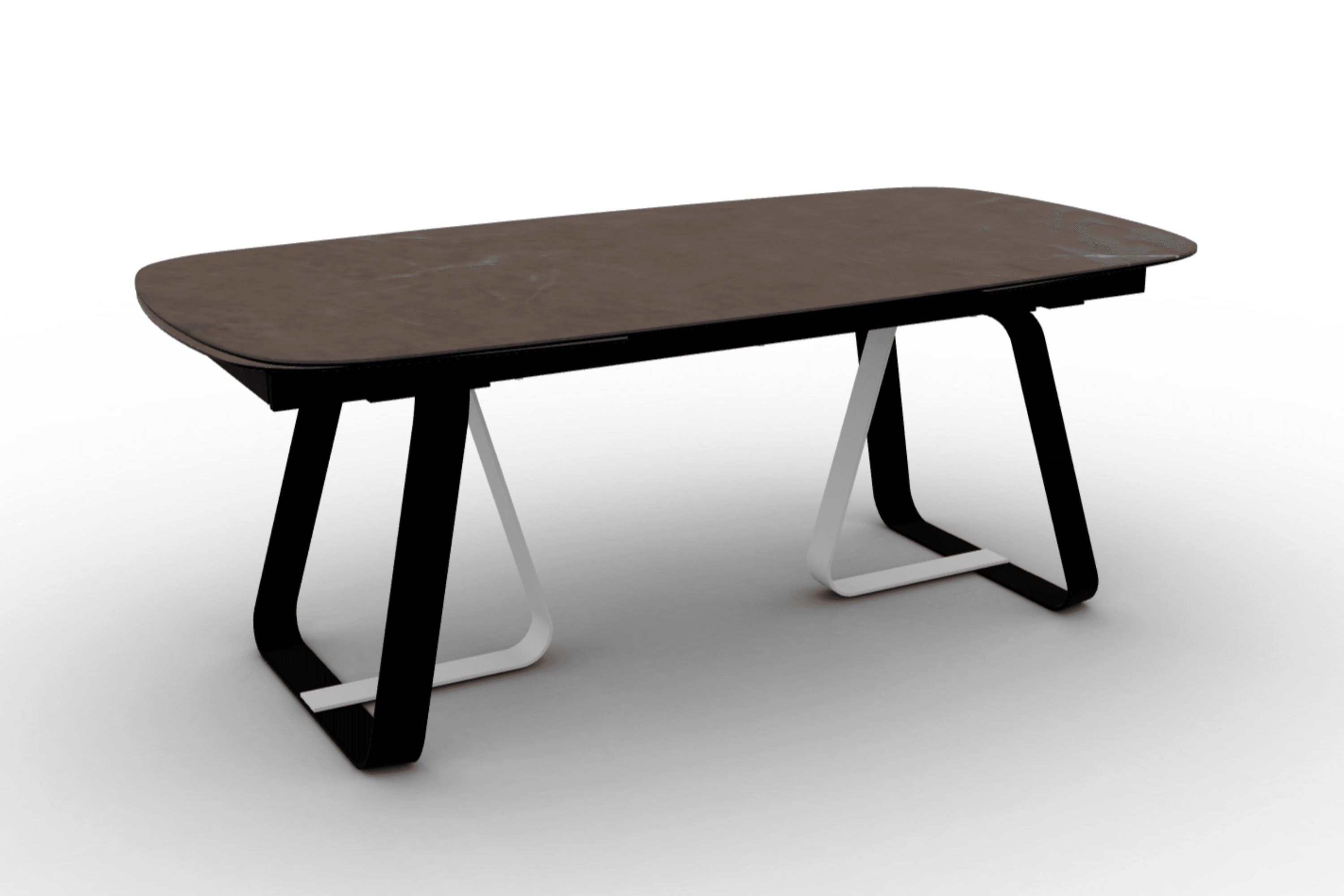 Stół rozkładany SUNSHINE brązowa ceramika Calligaris matowa czerń matowa biel Eye on Design