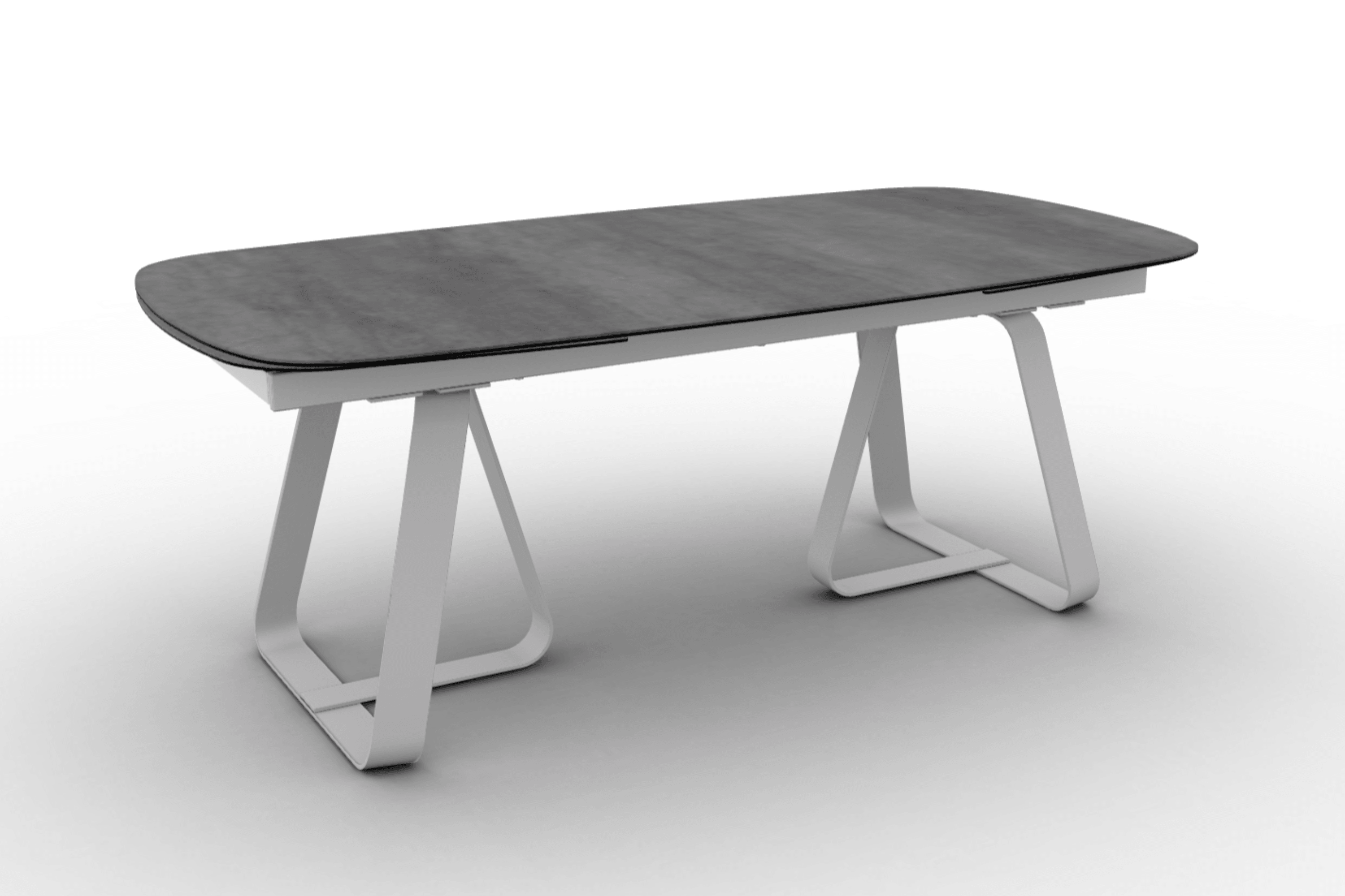 Stół rozkładany SUNSHINE cement Calligaris matowa biel matowa biel Eye on Design