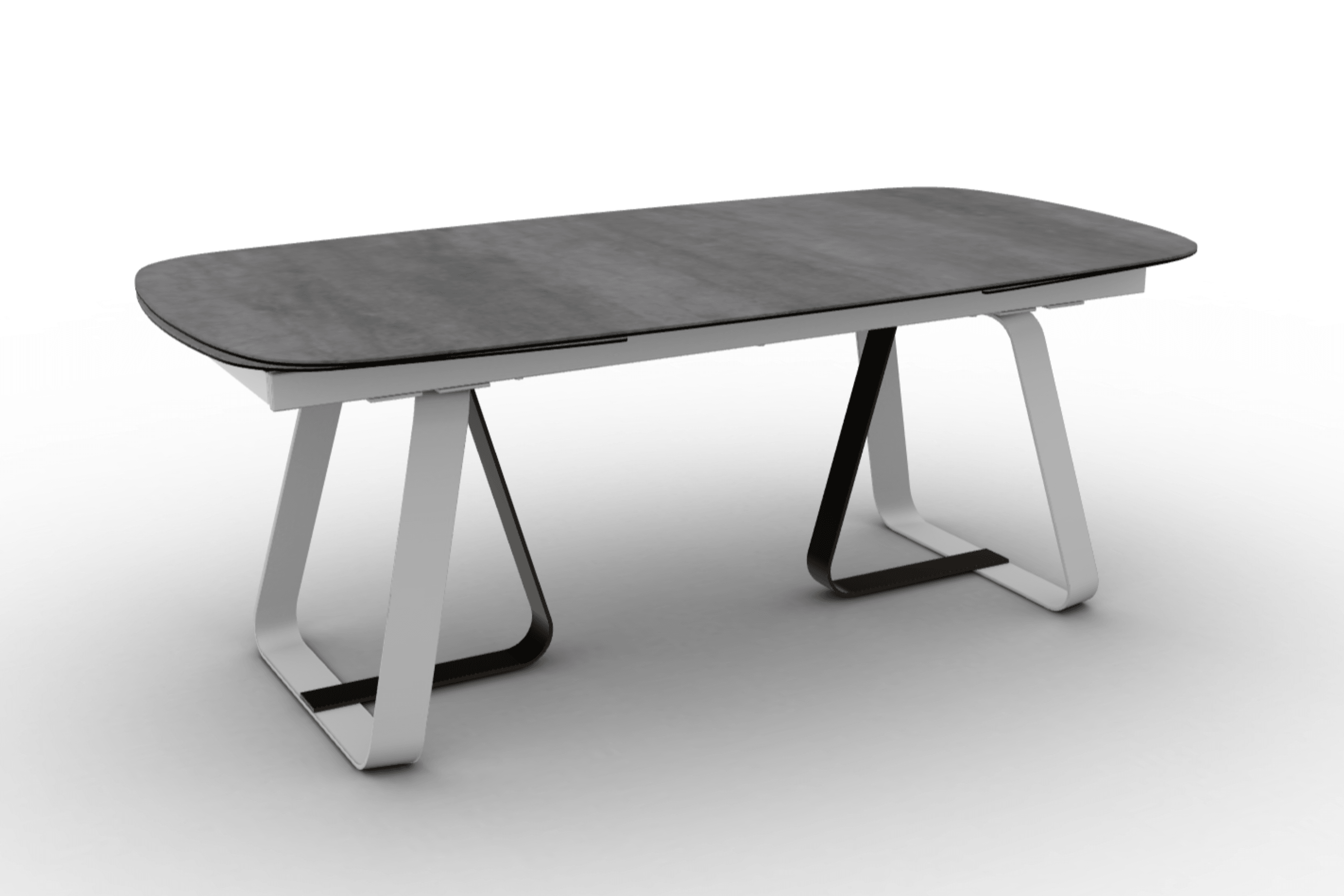 Stół rozkładany SUNSHINE cement Calligaris matowa biel matowy brąz Eye on Design