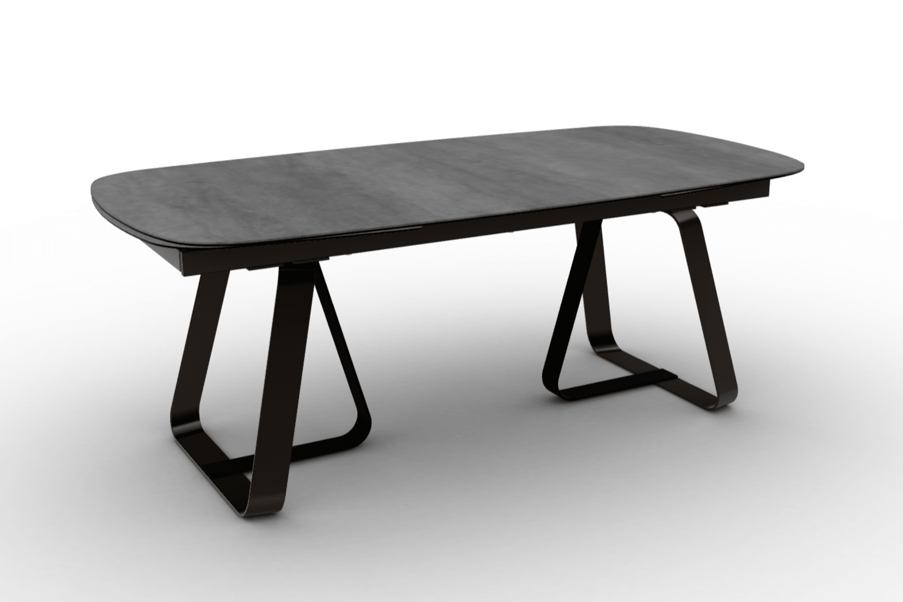 Stół rozkładany SUNSHINE cement Calligaris matowy brąz matowa czerń Eye on Design