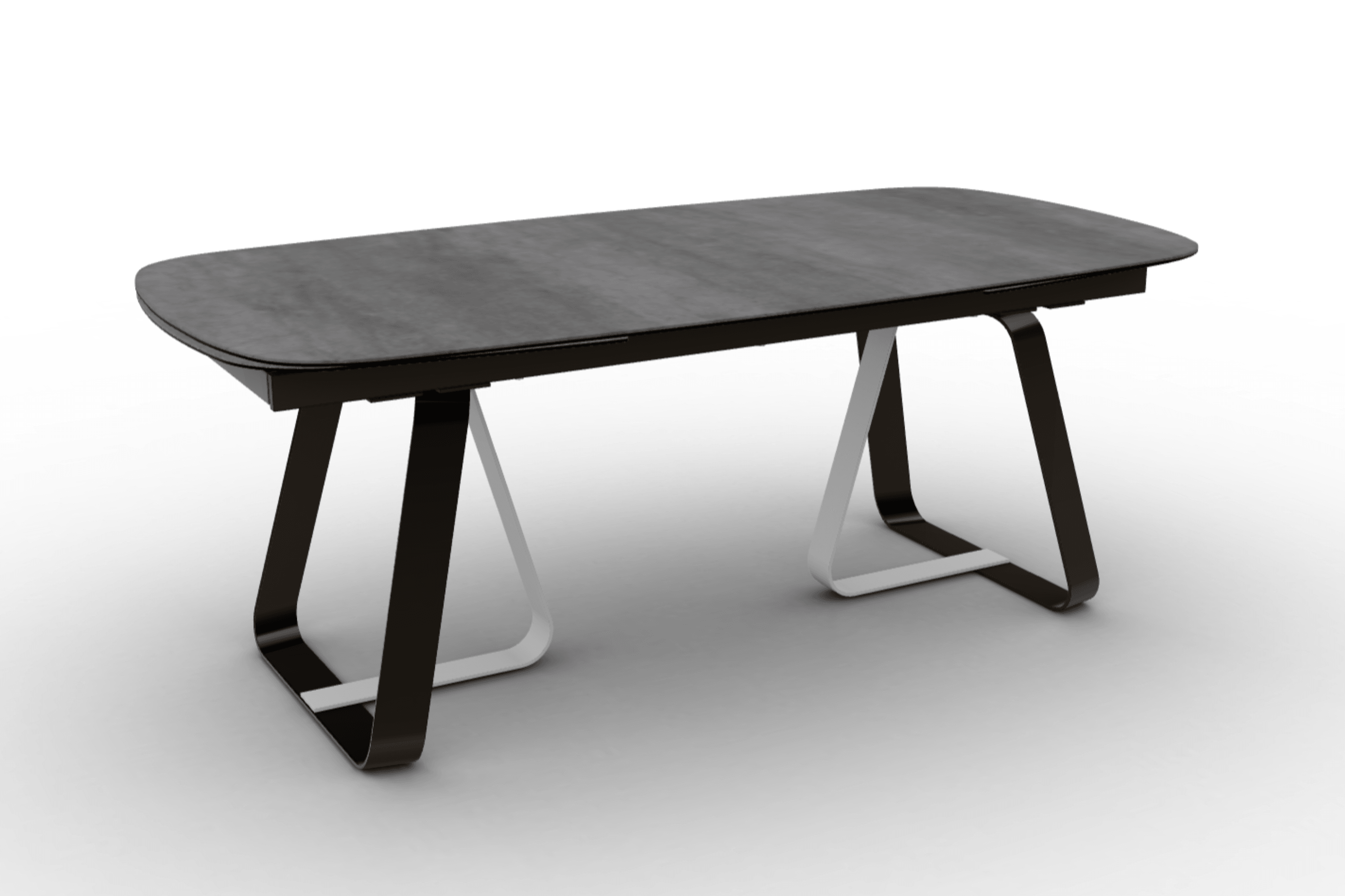 Stół rozkładany SUNSHINE cement Calligaris matowy brąz matowa biel Eye on Design