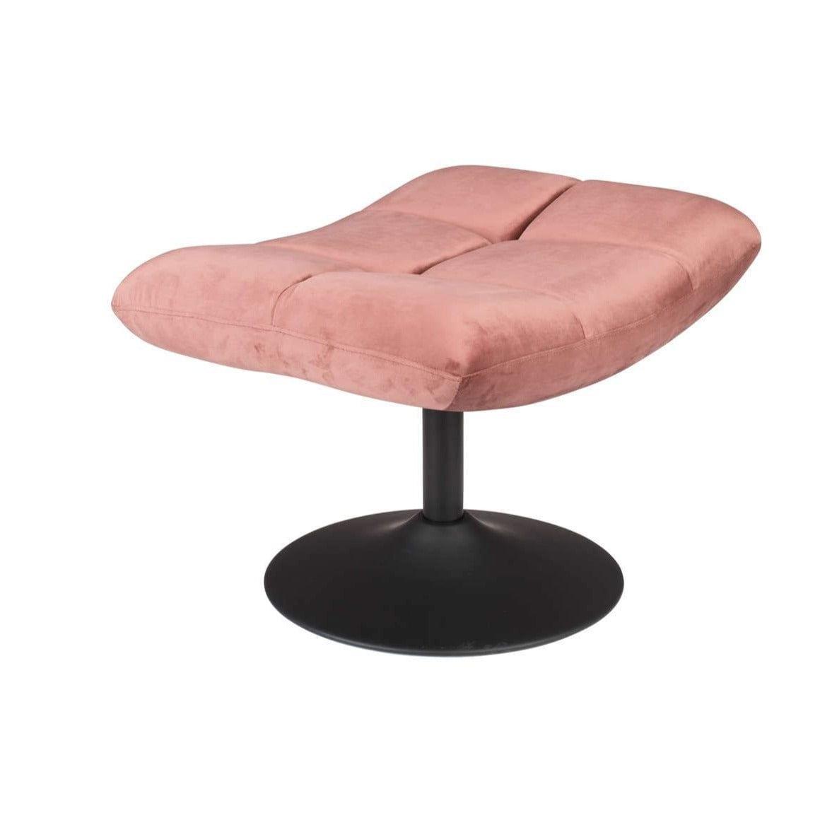 Stołek BAR VELVET różowy Dutchbone Eye on Design