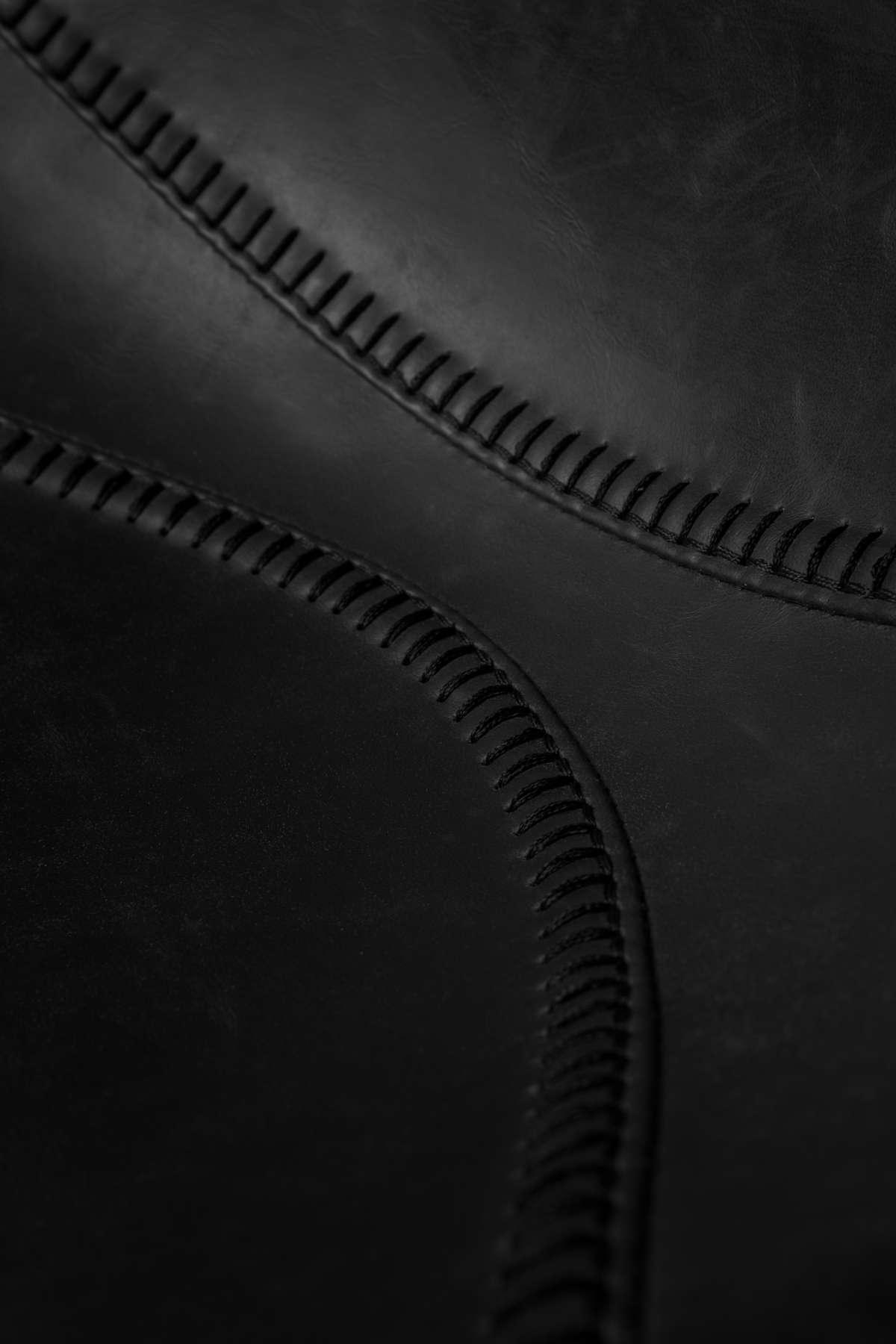 Stołek barowy FRANKY ekoskóra czarny Dutchbone Eye on Design