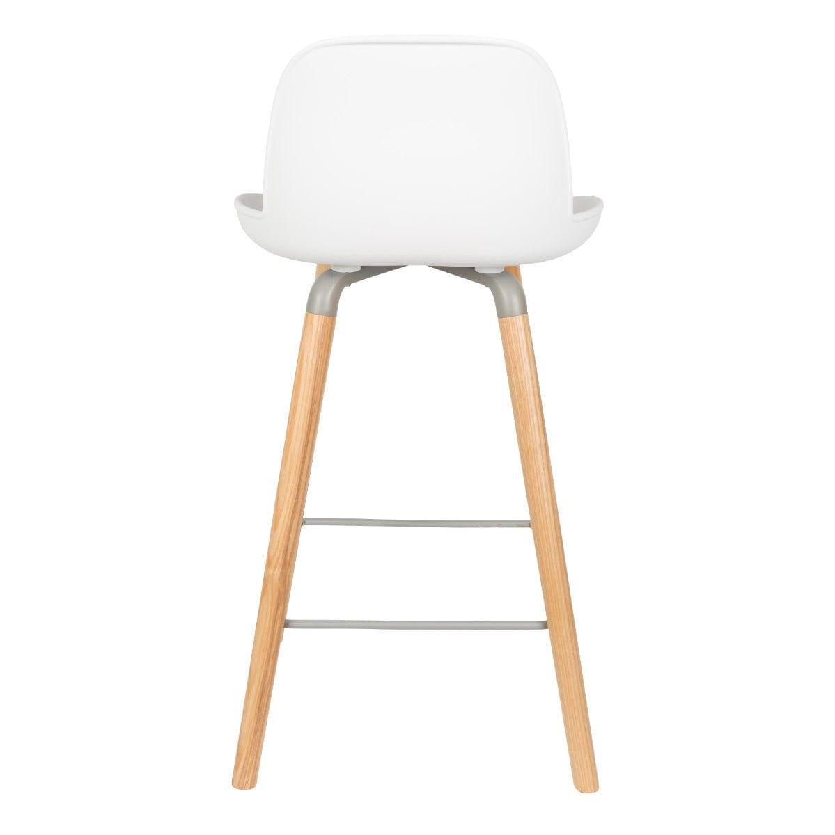 Stołek barowy niski ALBERT KUIP biały Zuiver Eye on Design