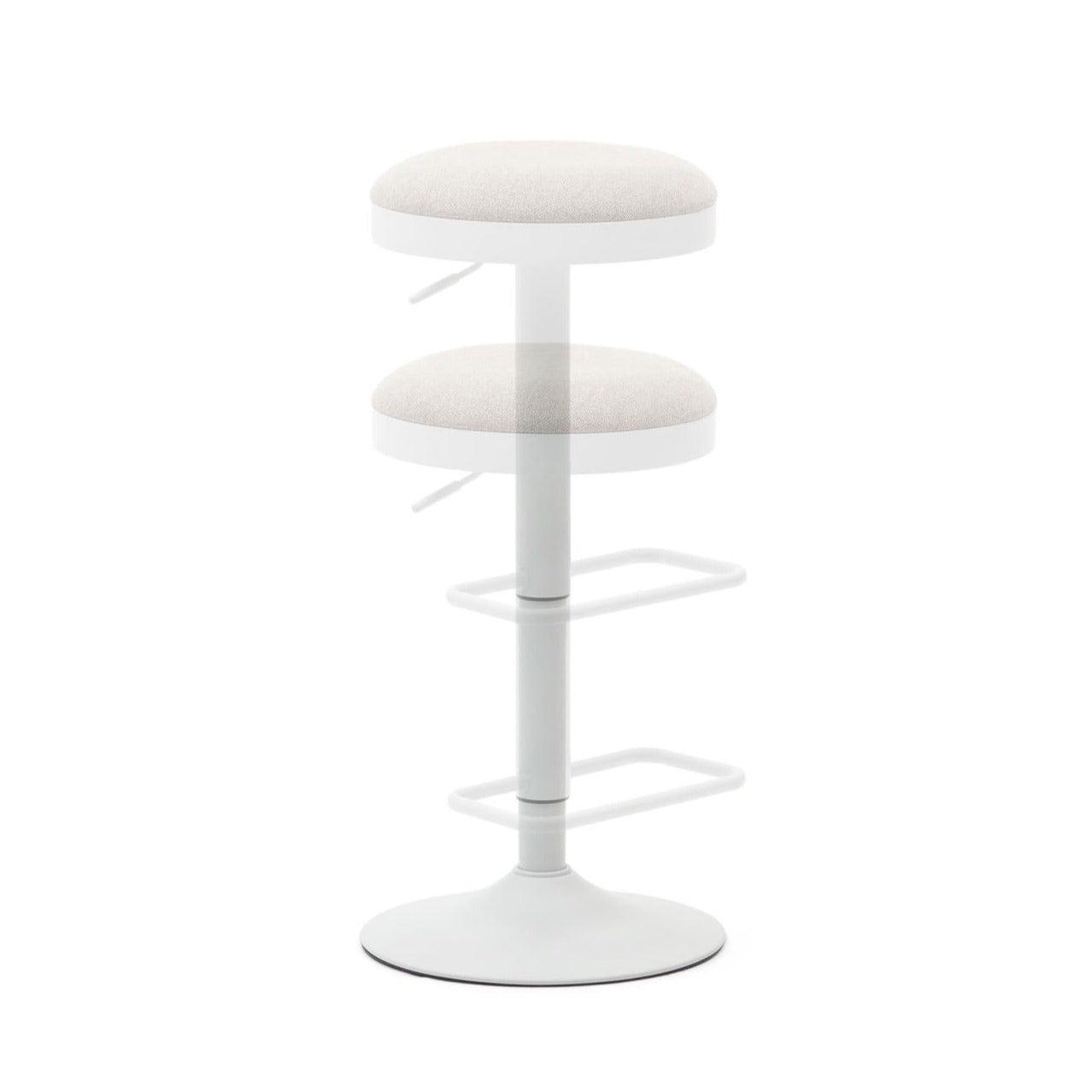 Stołek barowy ZAIB beżowy szenil La Forma Eye on Design