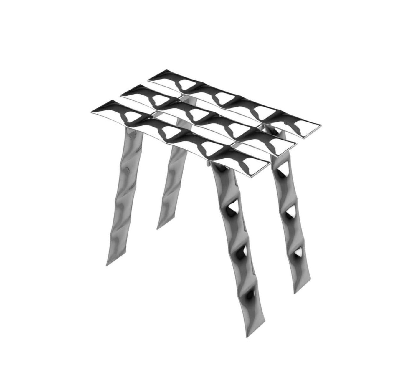 Stołek COSMIC STOOL Mati Sipiora Polerowana stal Eye on Design