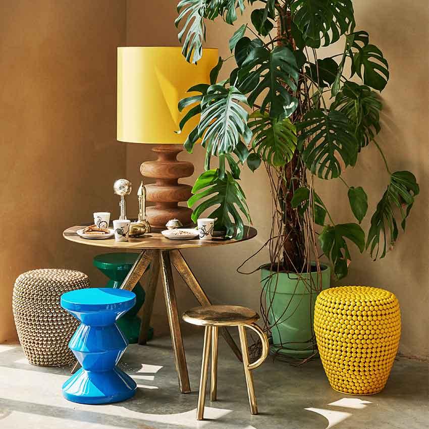 Stołek DOT srebrny Pols Potten Eye on Design