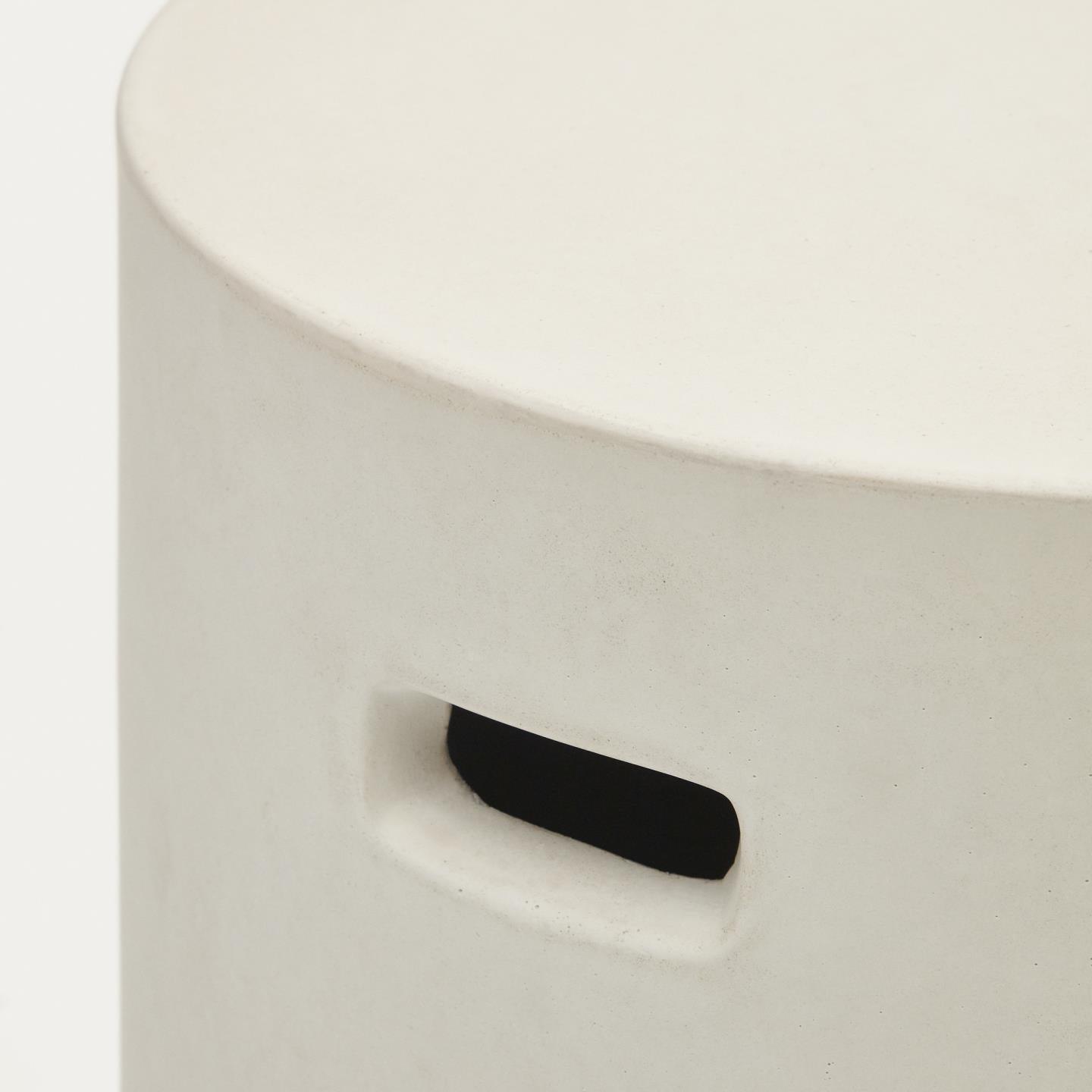 Stołek ogrodowy AIGUABLAVA biały cement La Forma Eye on Design