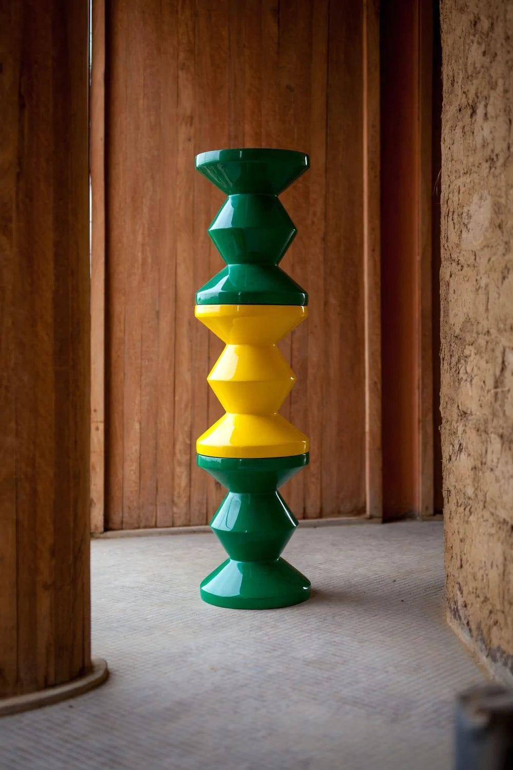 Stołek ZIG ZAG żółty Pols Potten Eye on Design