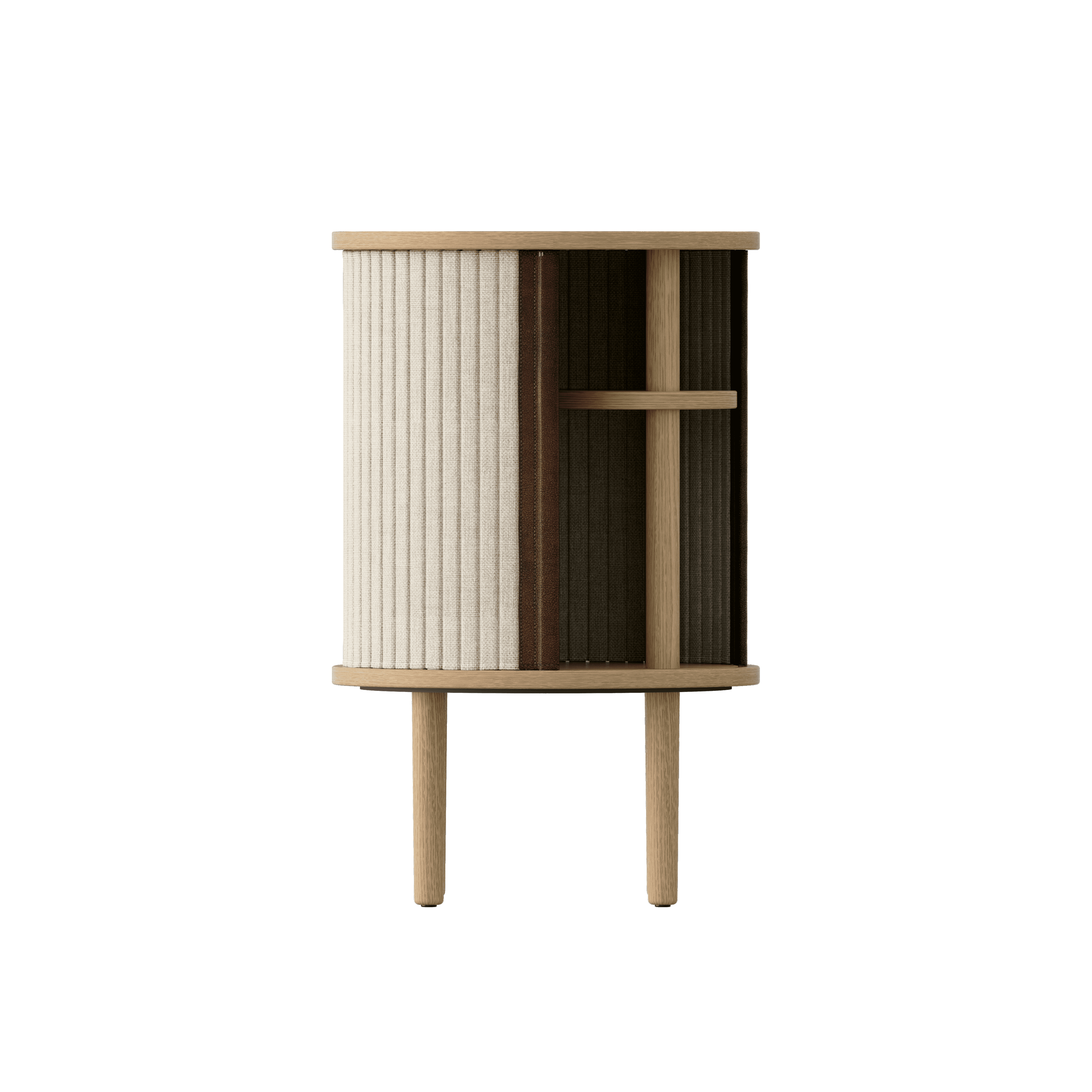 Stolik boczny AUDACIOUS beżowy z dębem UMAGE Eye on Design