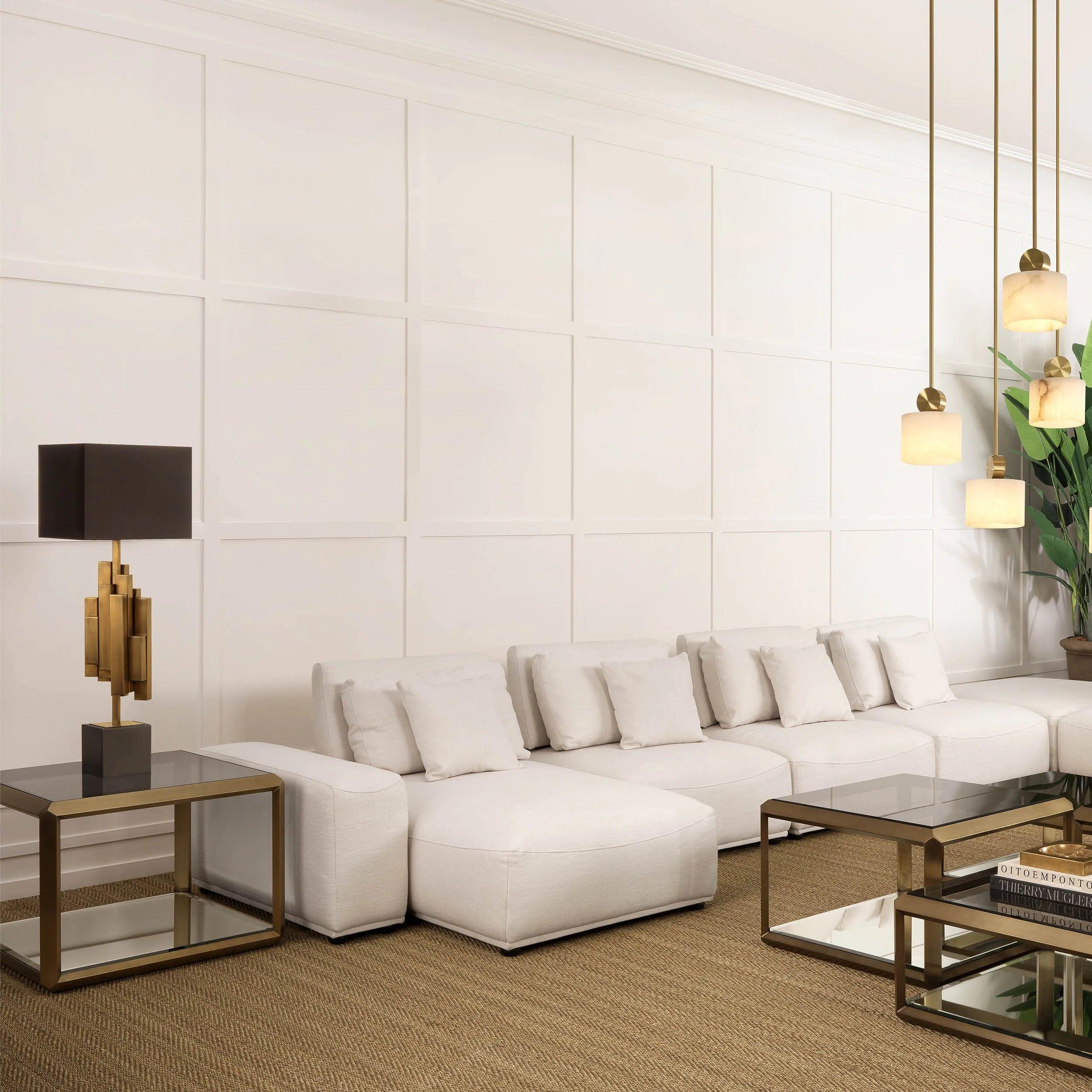 Stolik boczny CALLUM mosiężny ze szklanym blatem Eichholtz Eye on Design