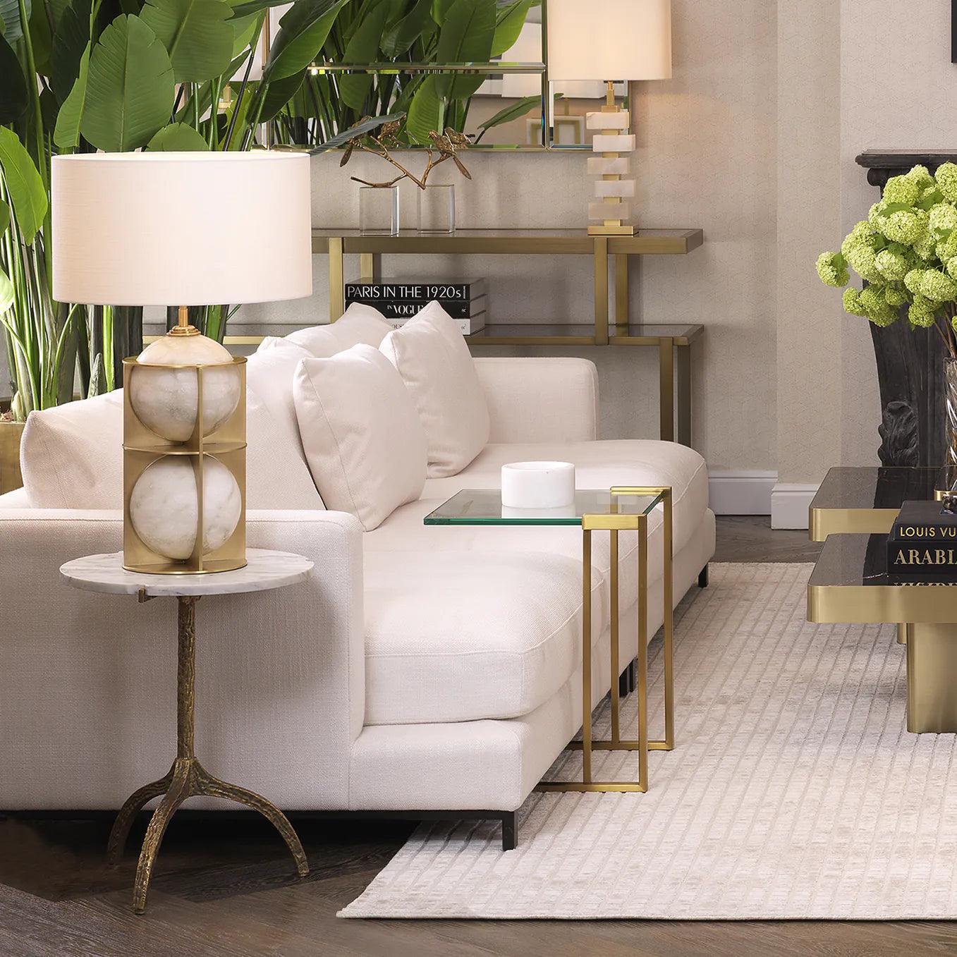 Stolik boczny CORTINA biały marmur Eichholtz Eye on Design