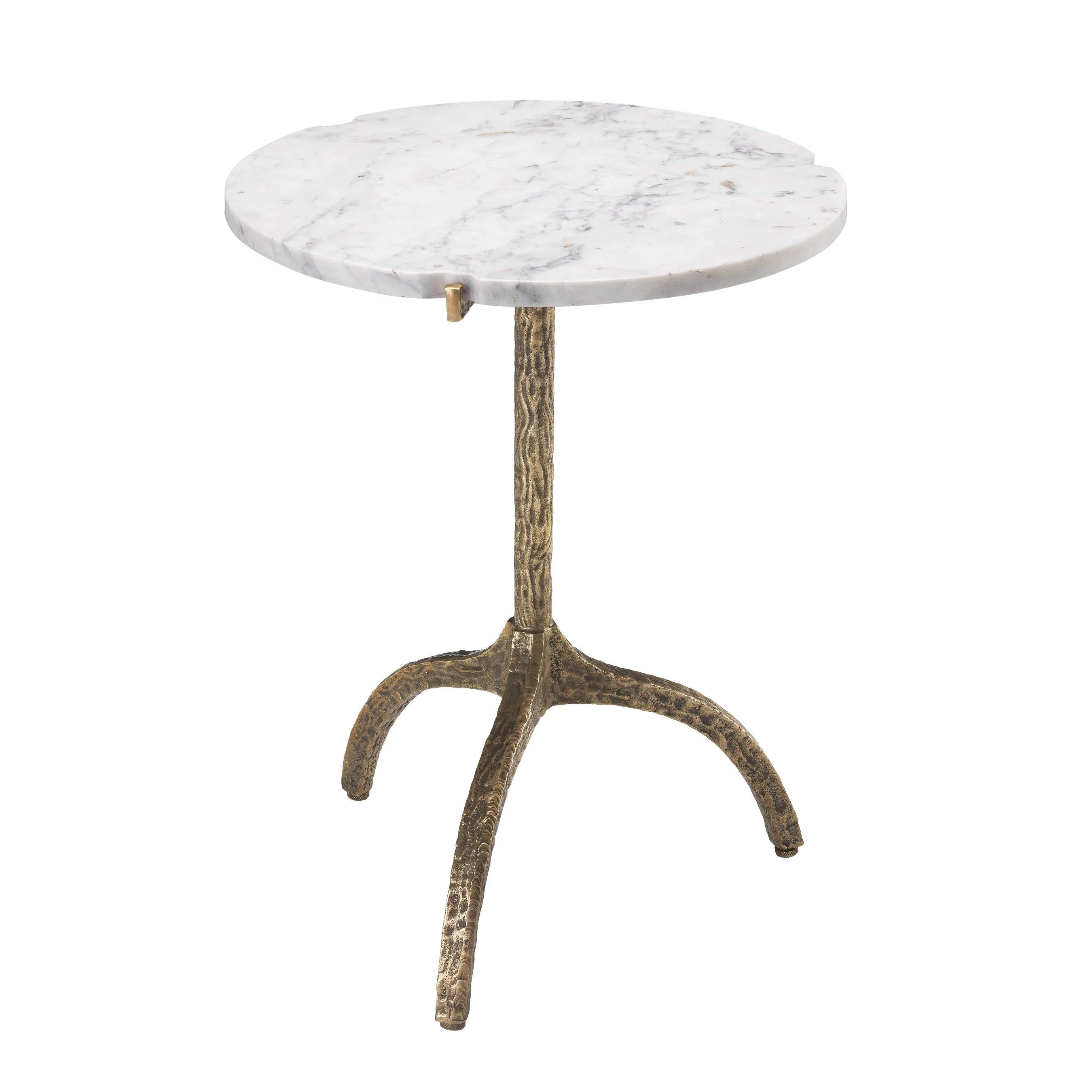 Stolik boczny CORTINA biały marmur Eichholtz Eye on Design