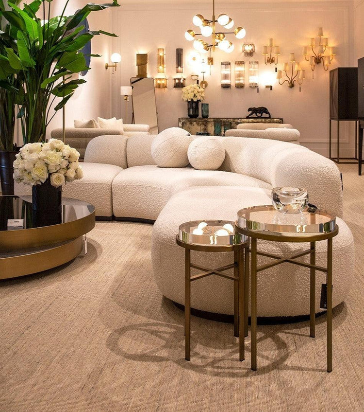 Súprava bočných stolíkov HOXTON oceľová