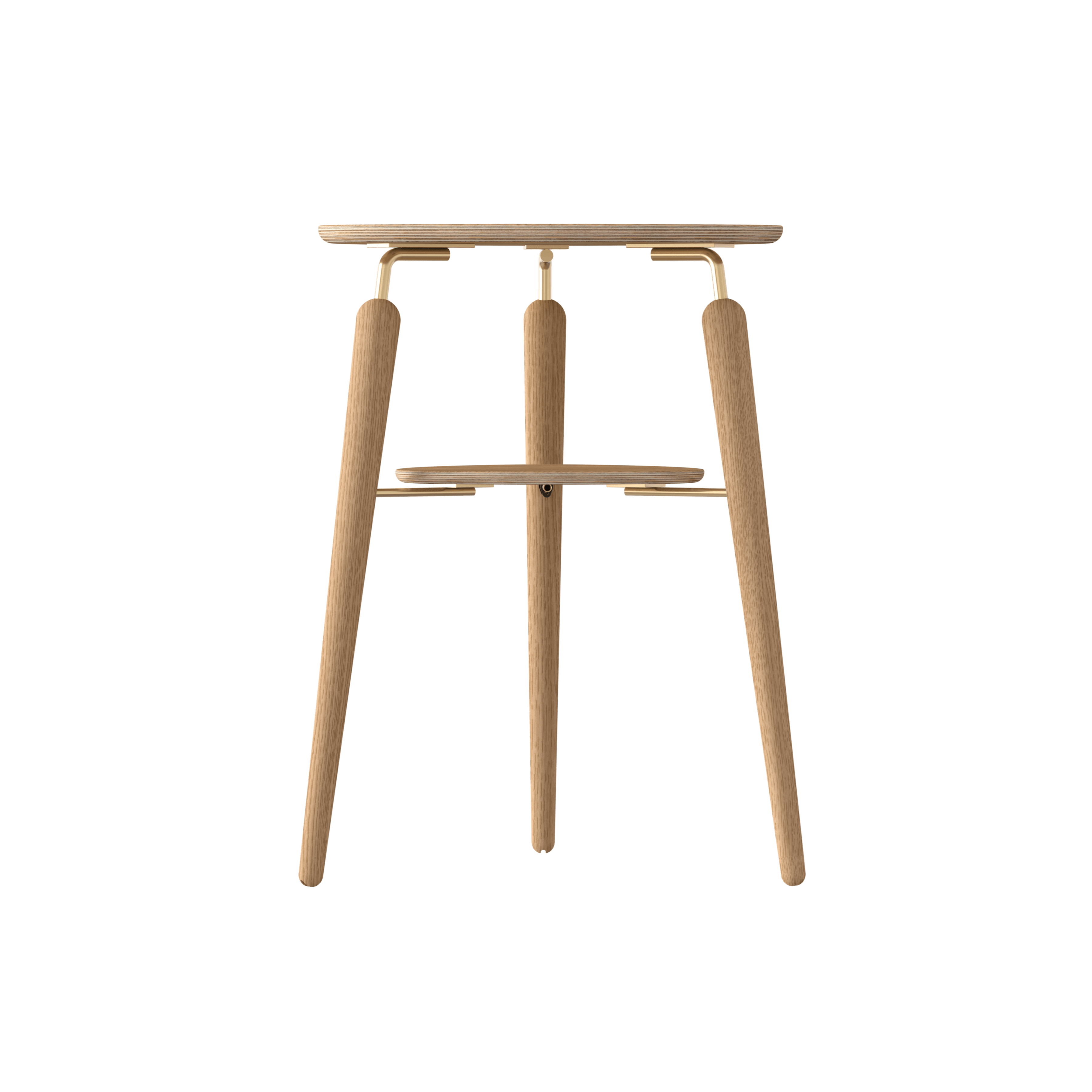 Stolik boczny MY SPOT dębowy ze złotymi elementami UMAGE Eye on Design