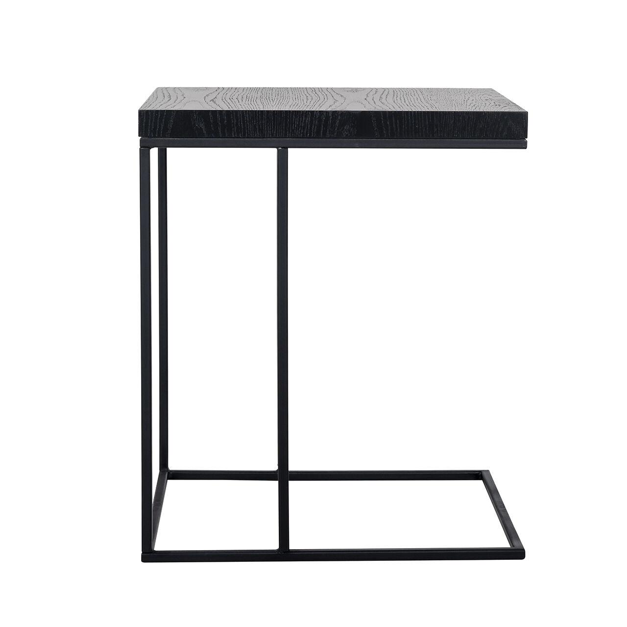 Stolik boczny OAKURA czarny fornir dębowy Richmond Interiors Eye on Design