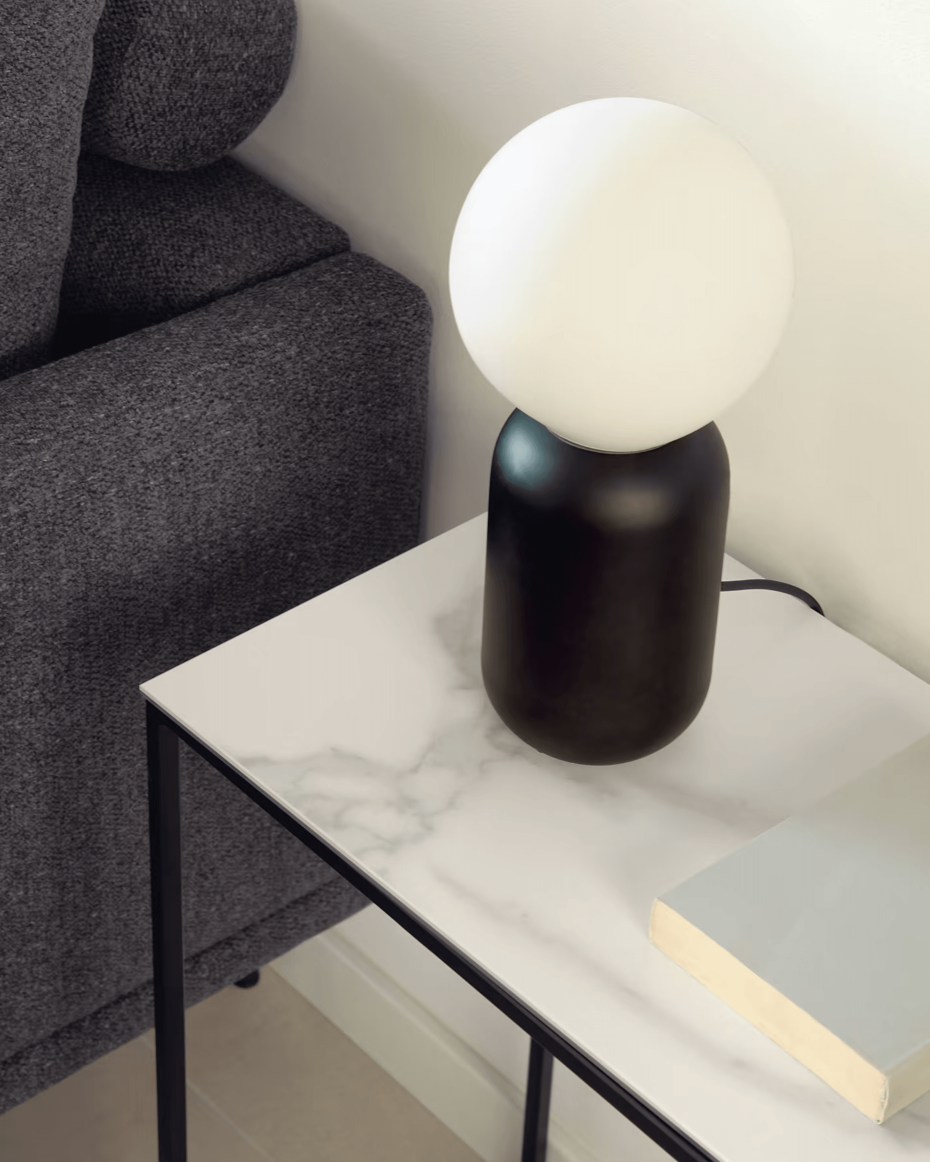 Stolik boczny REWENA biała ceramika La Forma Eye on Design