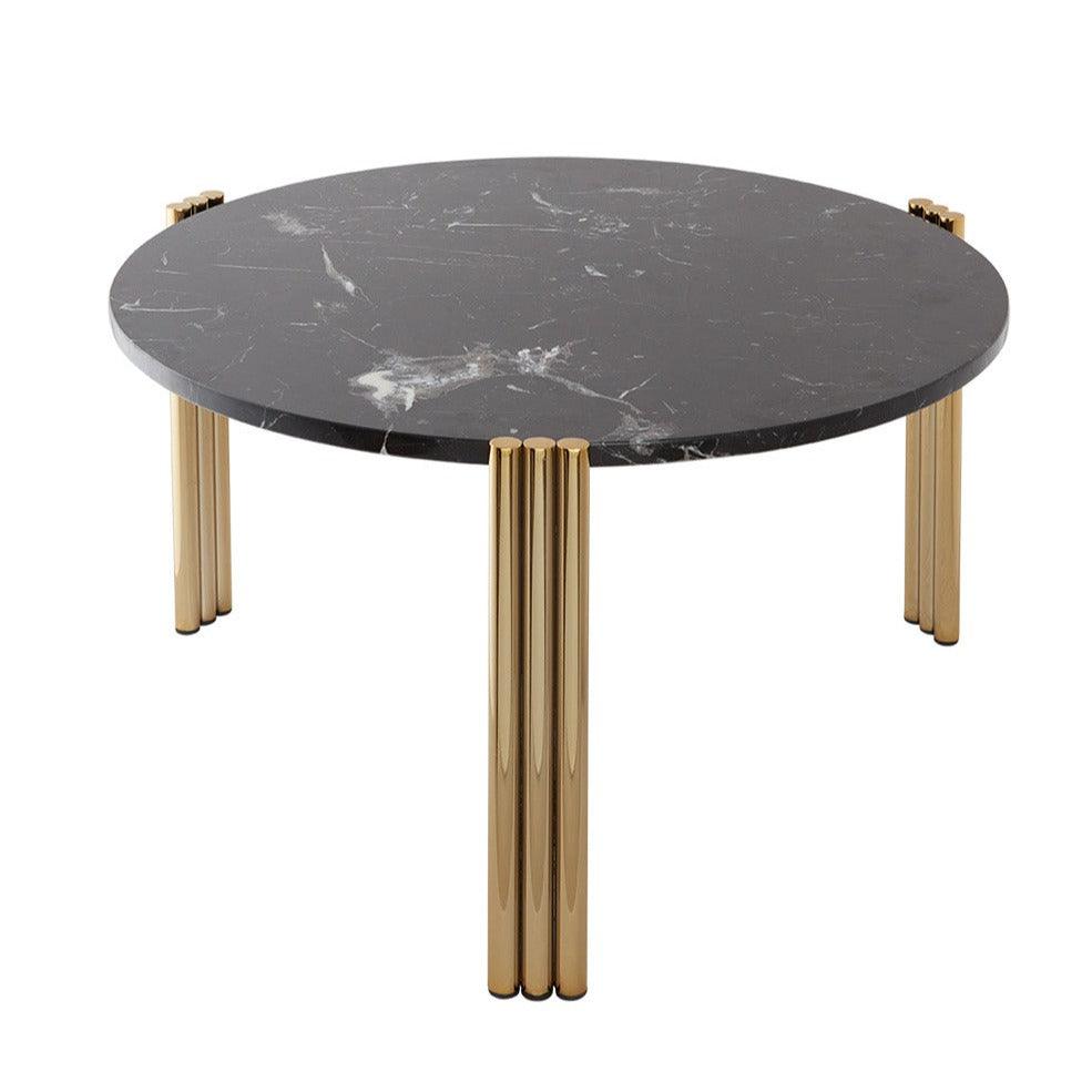 Stolik boczny TRIBUS czarny marmur ze złotą podstawą AYTM Eye on Design