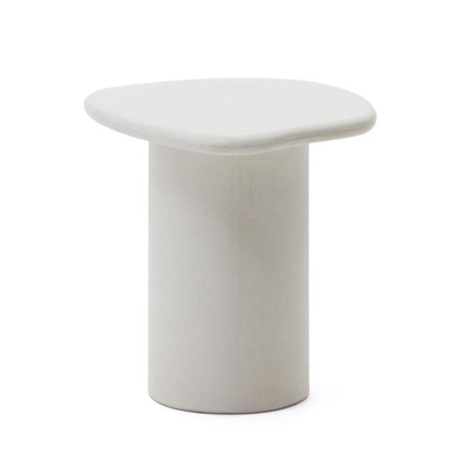 Stolik boczny zewnętrzny MACARELLA biały cement La Forma Eye on Design