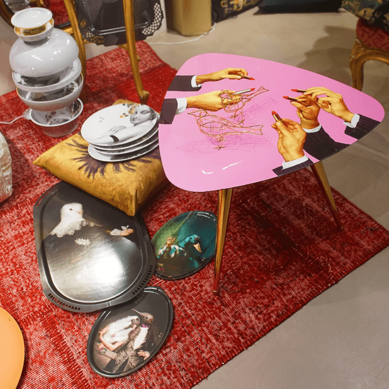 Stolik DRILL turkusowy Seletti Eye on Design