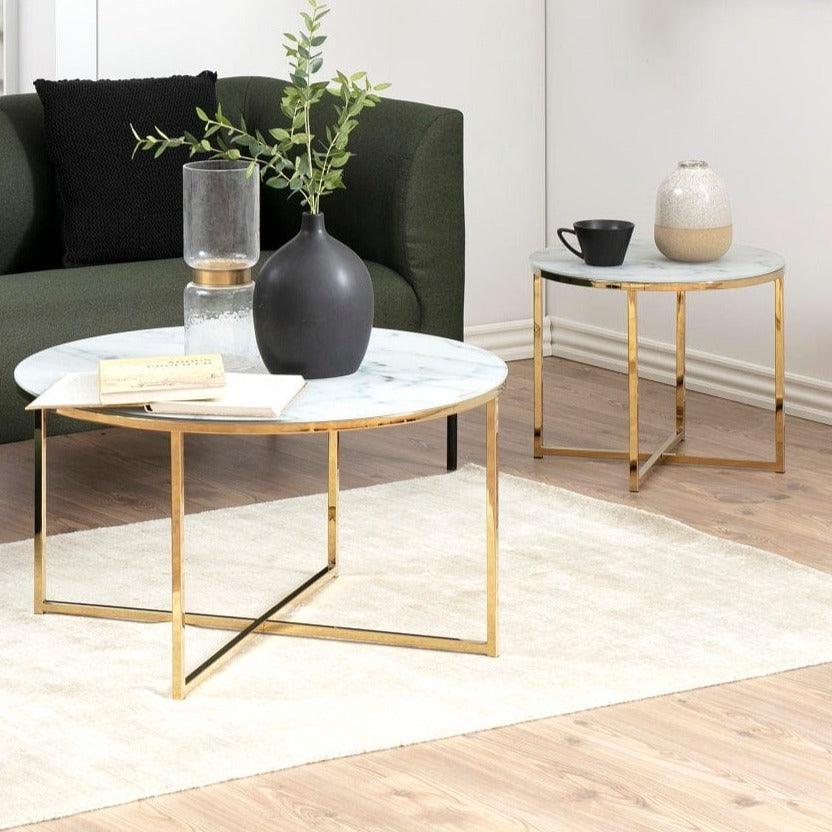 Stolik kawowy ANDREA biały marmur Home Essentials Eye on Design