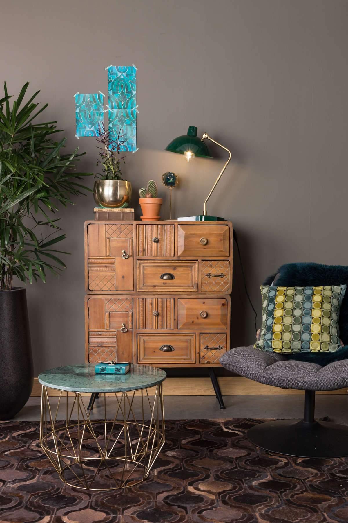 Stolik kawowy BOSS zielony Dutchbone Eye on Design