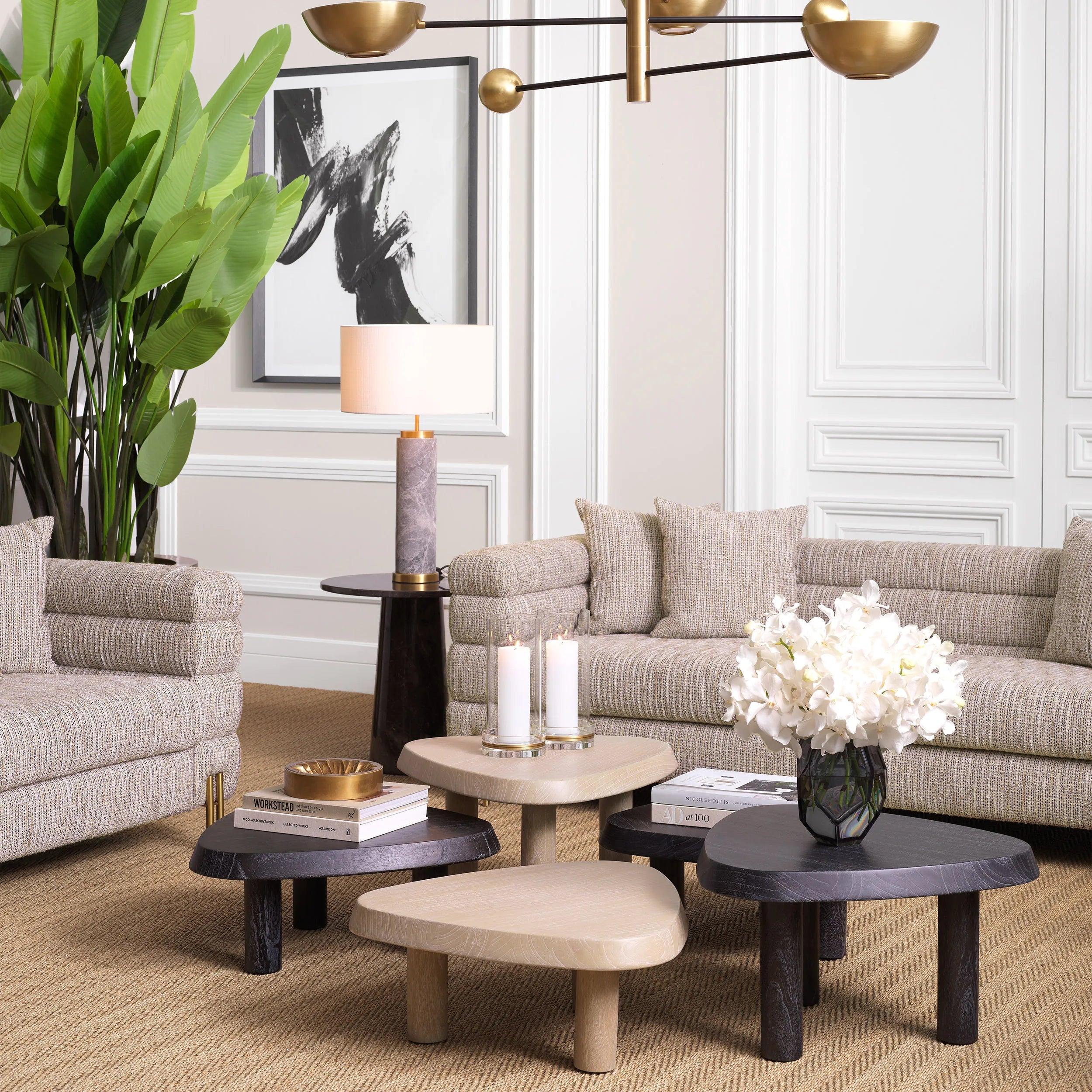 Stolik kawowy BRIËL jasnobrązowy fornir Eichholtz Eye on Design