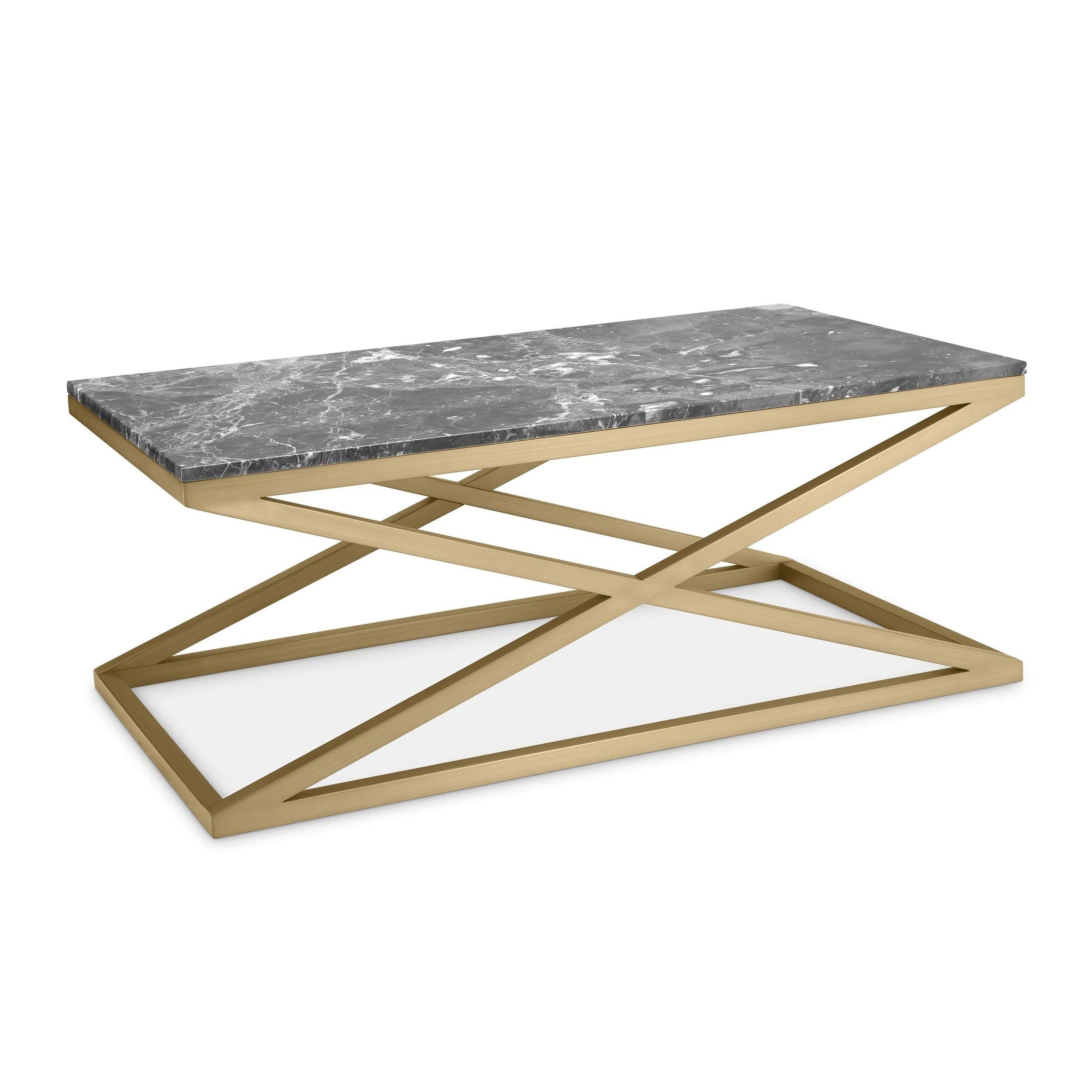 Stolik kawowy CRISS CROSS szary marmur Eichholtz Eye on Design