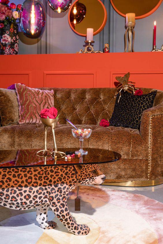 Stolik kawowy DOPE AS HELL panterka Bold Monkey Eye on Design