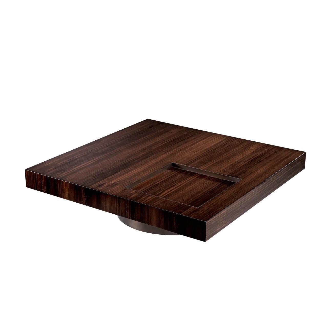 Stolik kawowy kwadratowy OTUS okleina eukaliptusowa Eichholtz Eye on Design