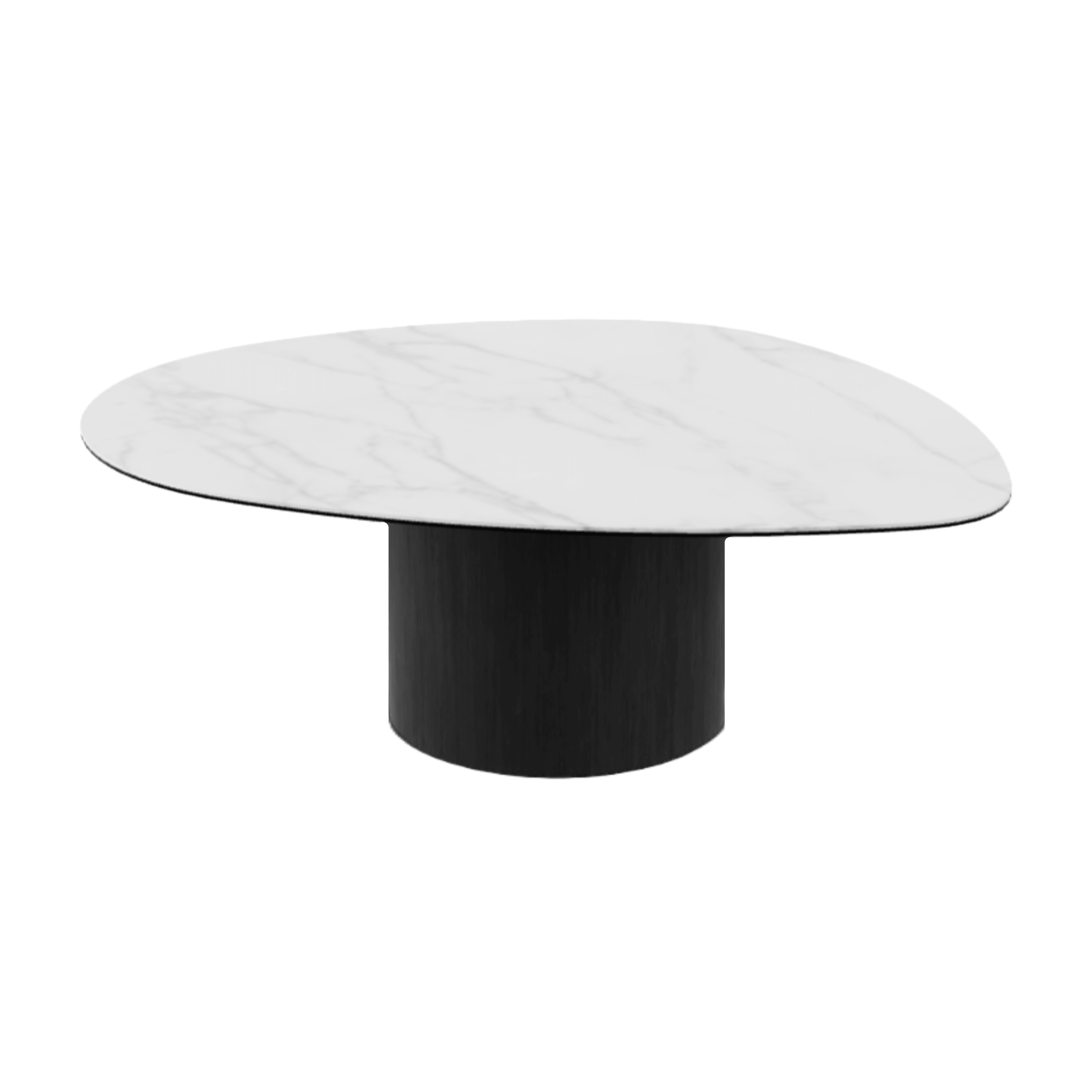 Stolik kawowy MUSHROOM czarny matowy Calligaris biały ceramiczny marmur Eye on Design