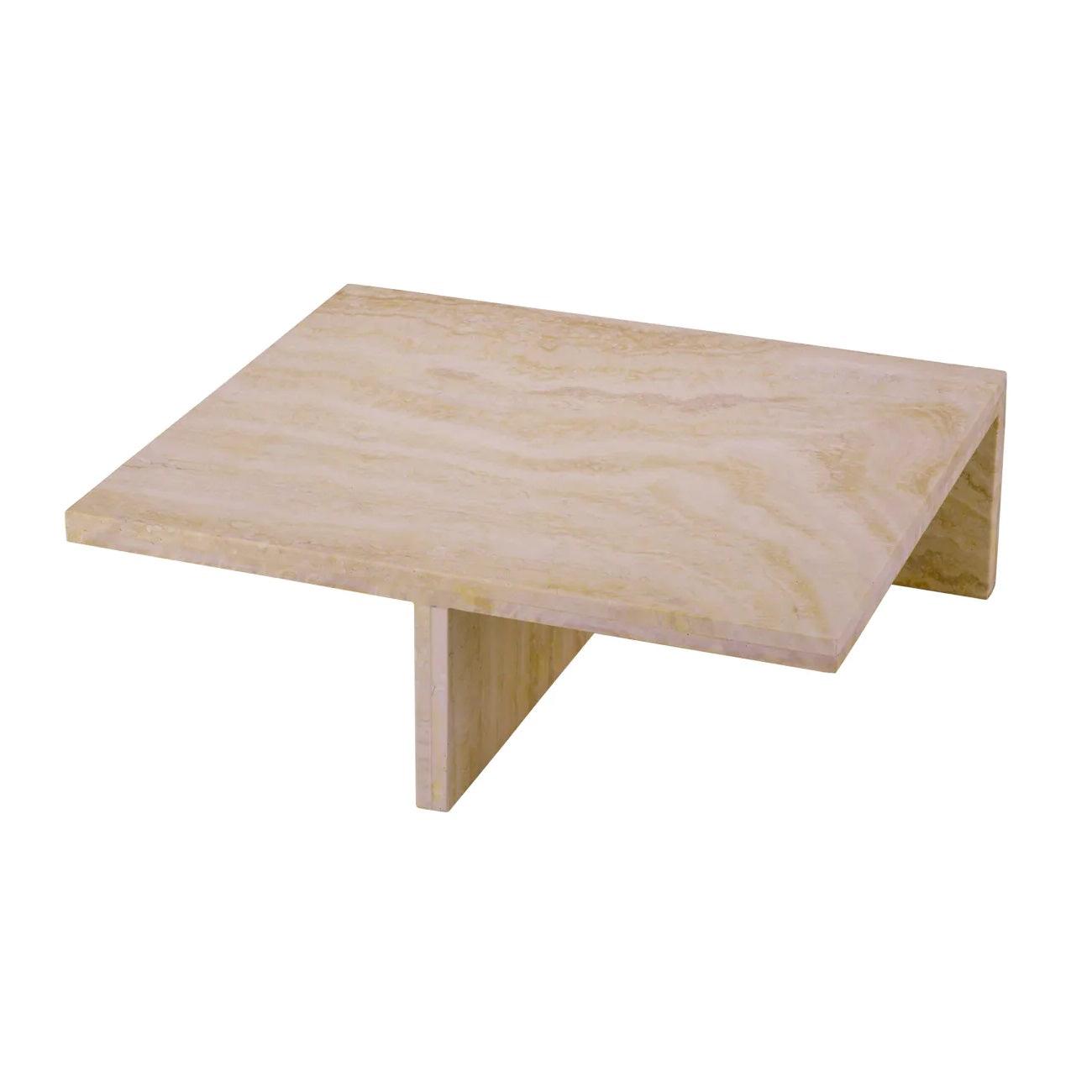 Stolik kawowy niski AMARA trawertyn Eichholtz Eye on Design