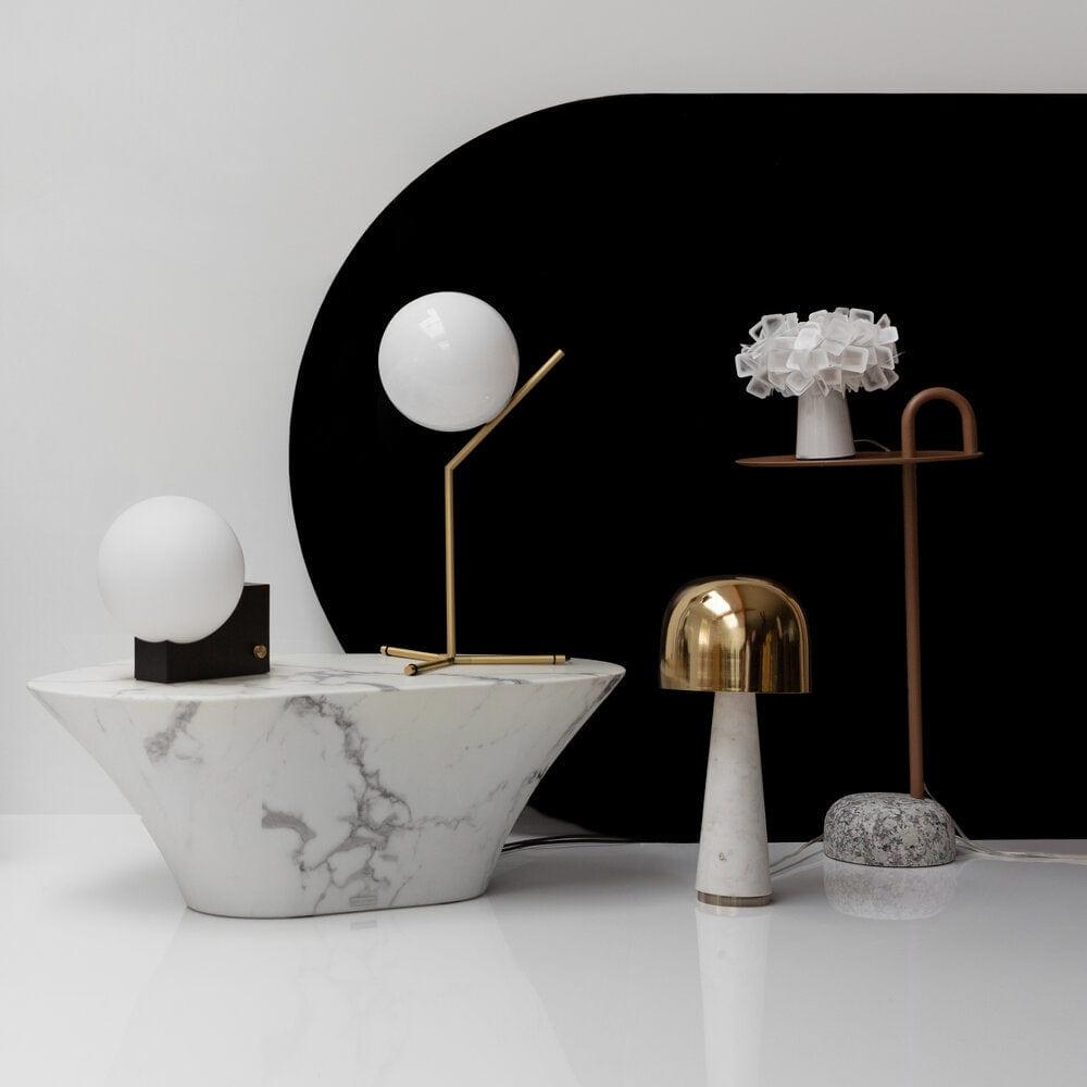 Stolik kawowy OVAL MARBLE LOOK biały Pols Potten Eye on Design