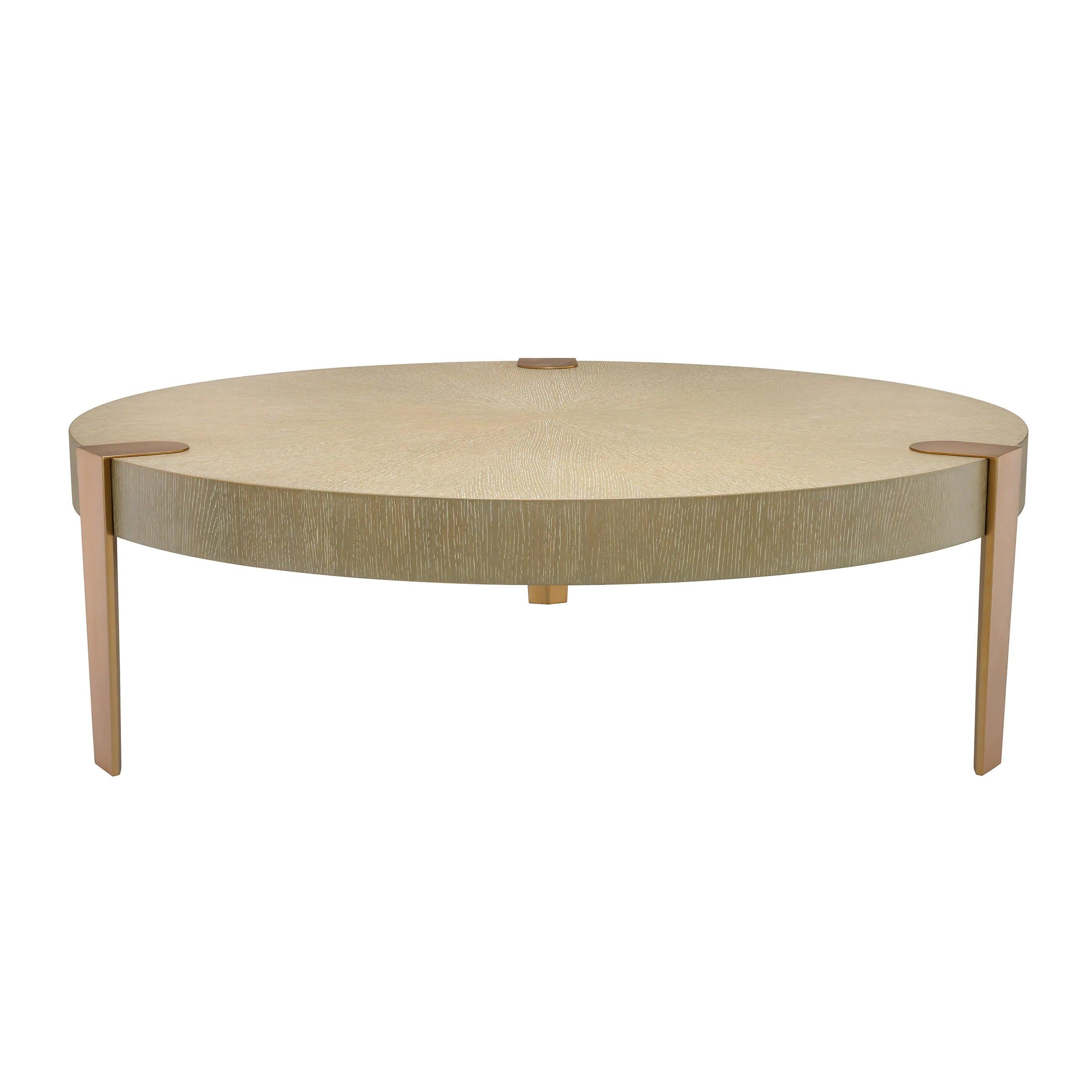 Stolik kawowy OXNARD szczotkowny mosiądz Eichholtz Eye on Design