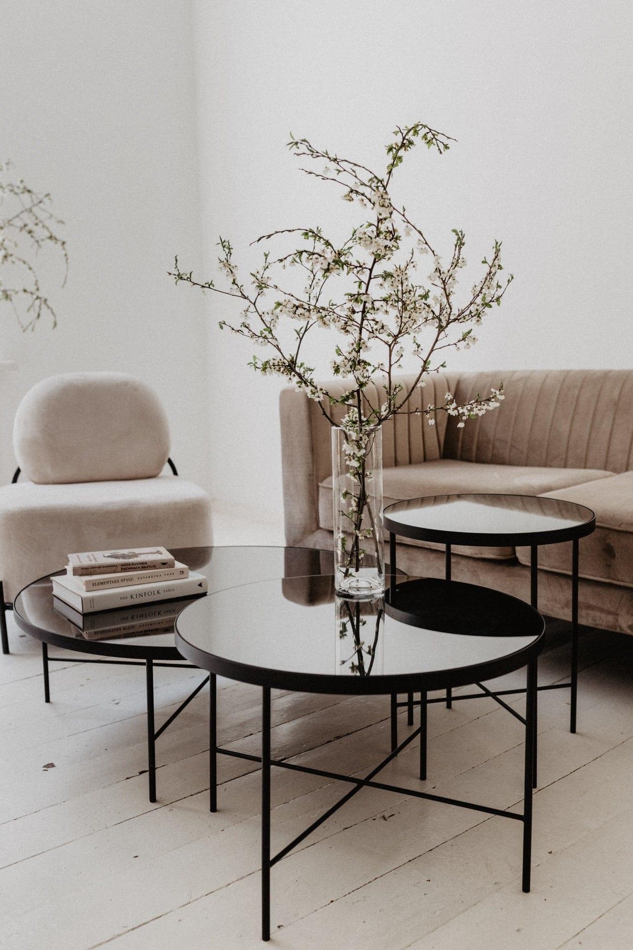 Stolik kawowy TRE lustro tytanowe Nordifra Eye on Design