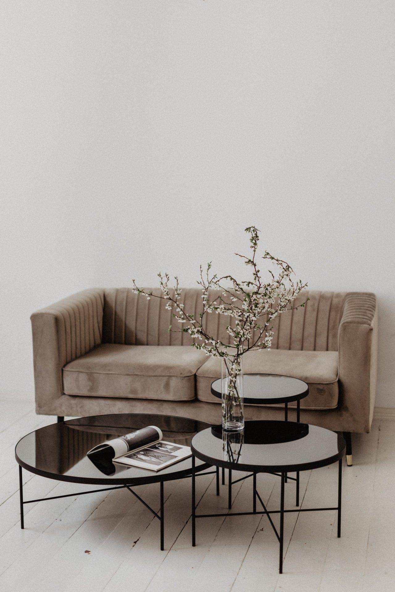 Stolik kawowy TRE lustro tytanowe Nordifra Eye on Design