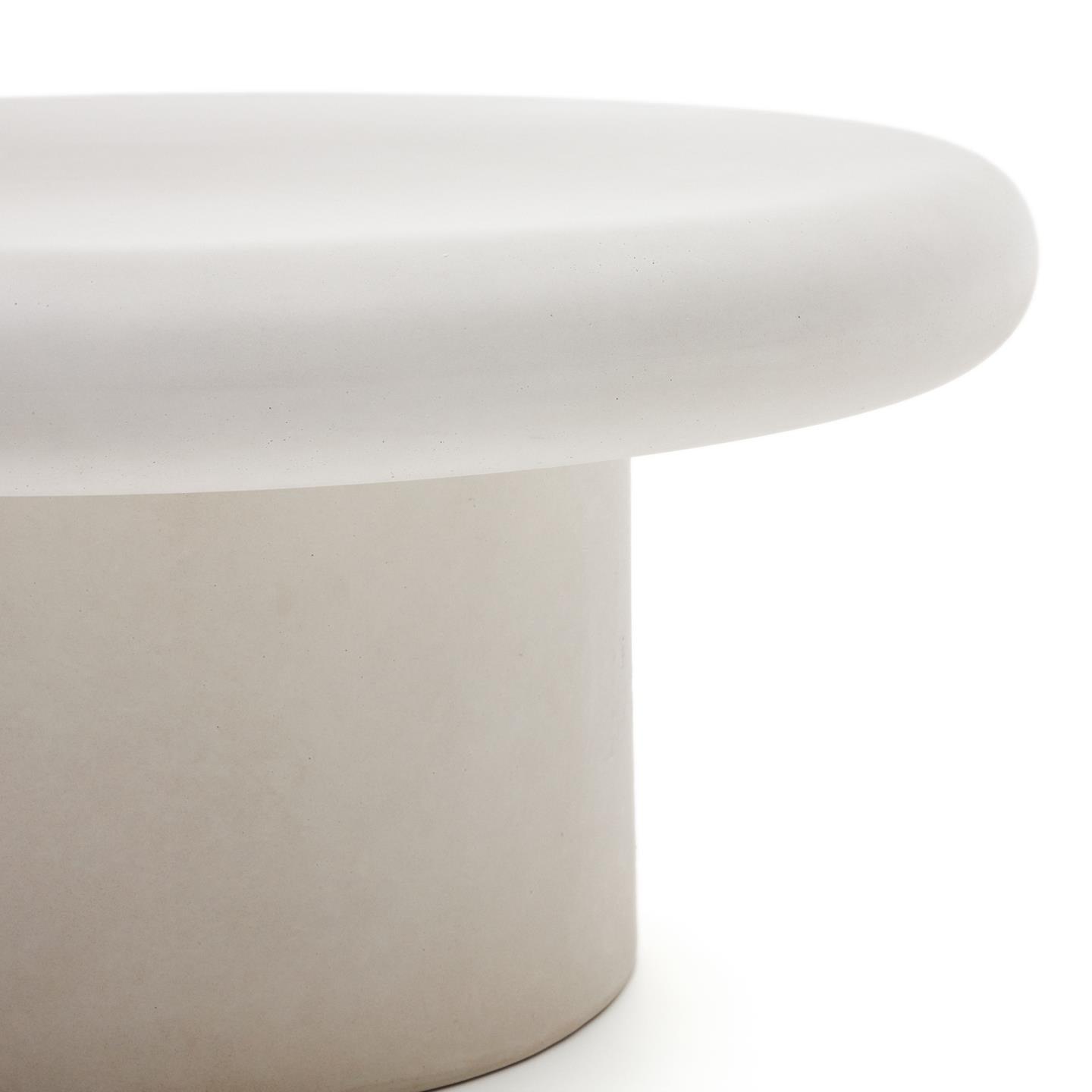 Stolik kawowy zewnętrzny ADDAIA biały cement La Forma Eye on Design