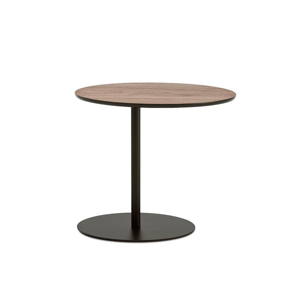 Stolik NATO OVAL fornir z czarną podstawą Nobonobo Fornir - orzech amerykański Eye on Design