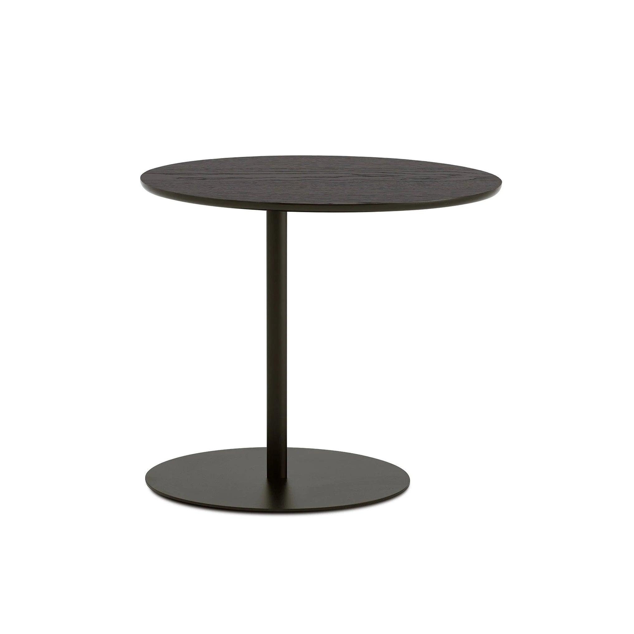 Stolik NATO OVAL fornir z czarną podstawą Nobonobo Fornir - dąb czarny Eye on Design