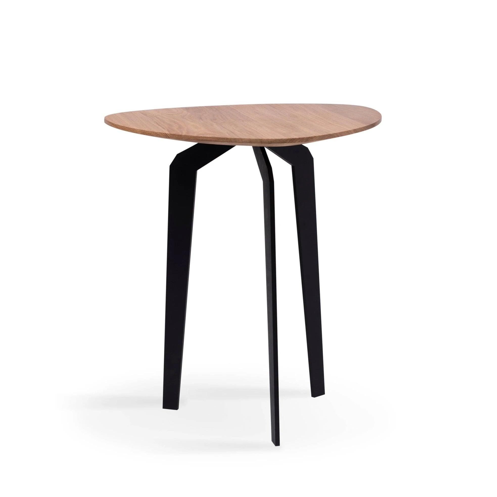 Stolik pomocniczy FEZA drewniany z czarną podstawą Nobonobo Eye on Design