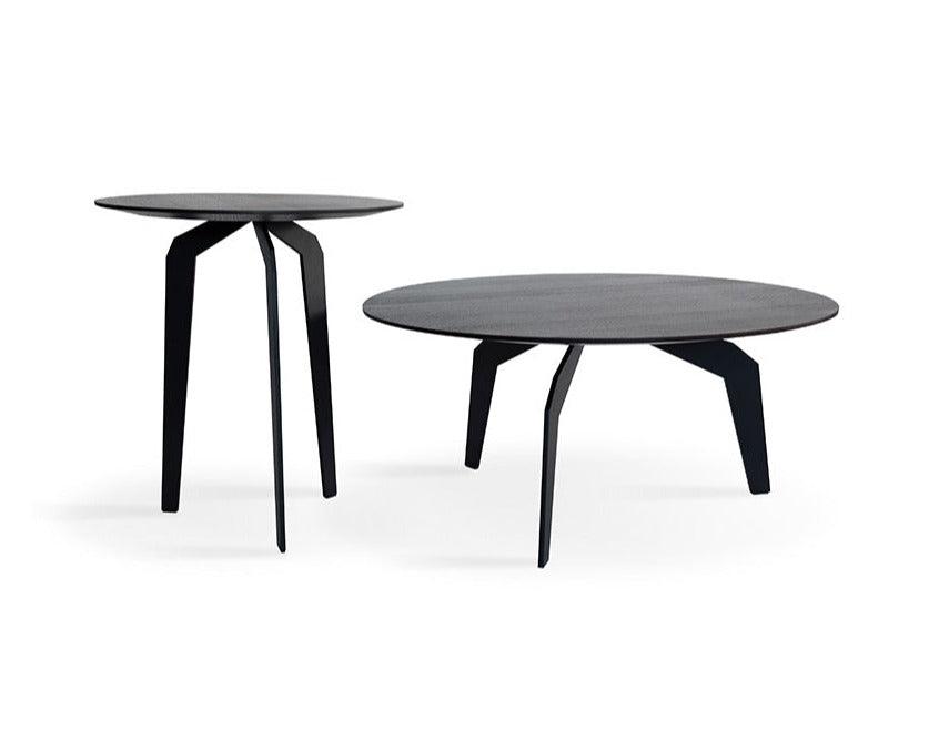 Stolik pomocniczy FEZA drewniany z czarną podstawą Nobonobo Eye on Design