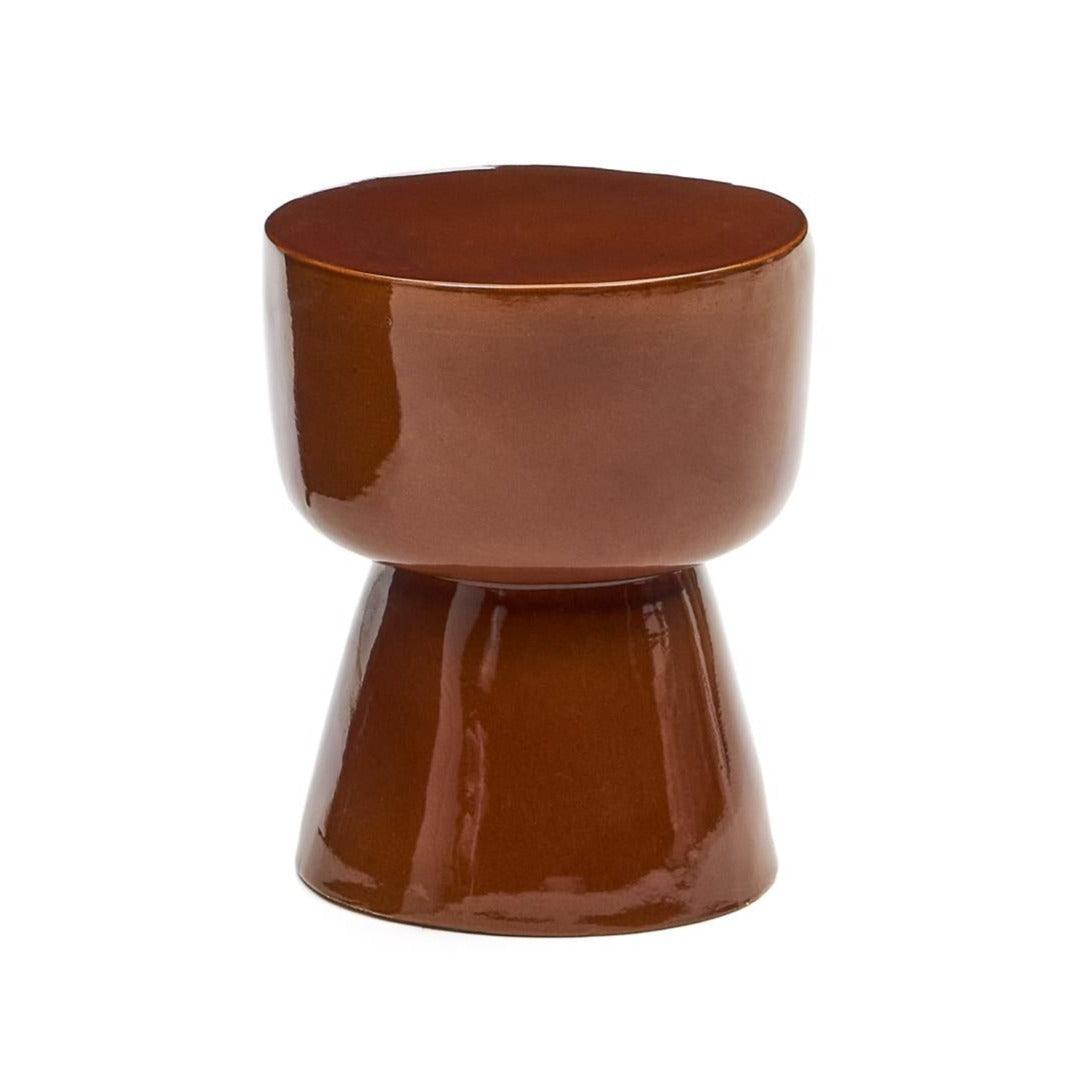 Stolik pomocniczy ogrodowy MESQUIDA szkliwiona terakota La Forma Eye on Design