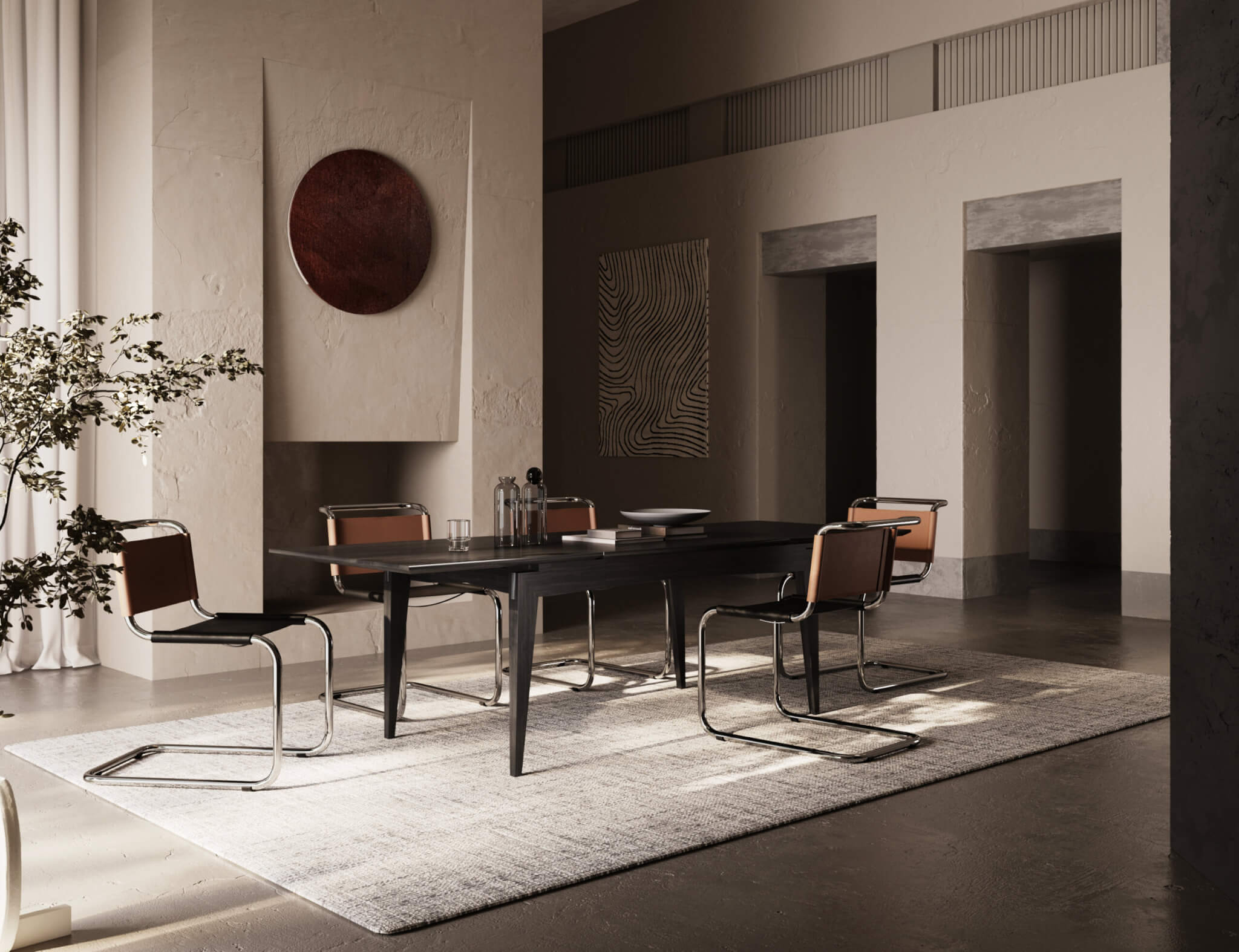 Stôl WIDEN čierny dub