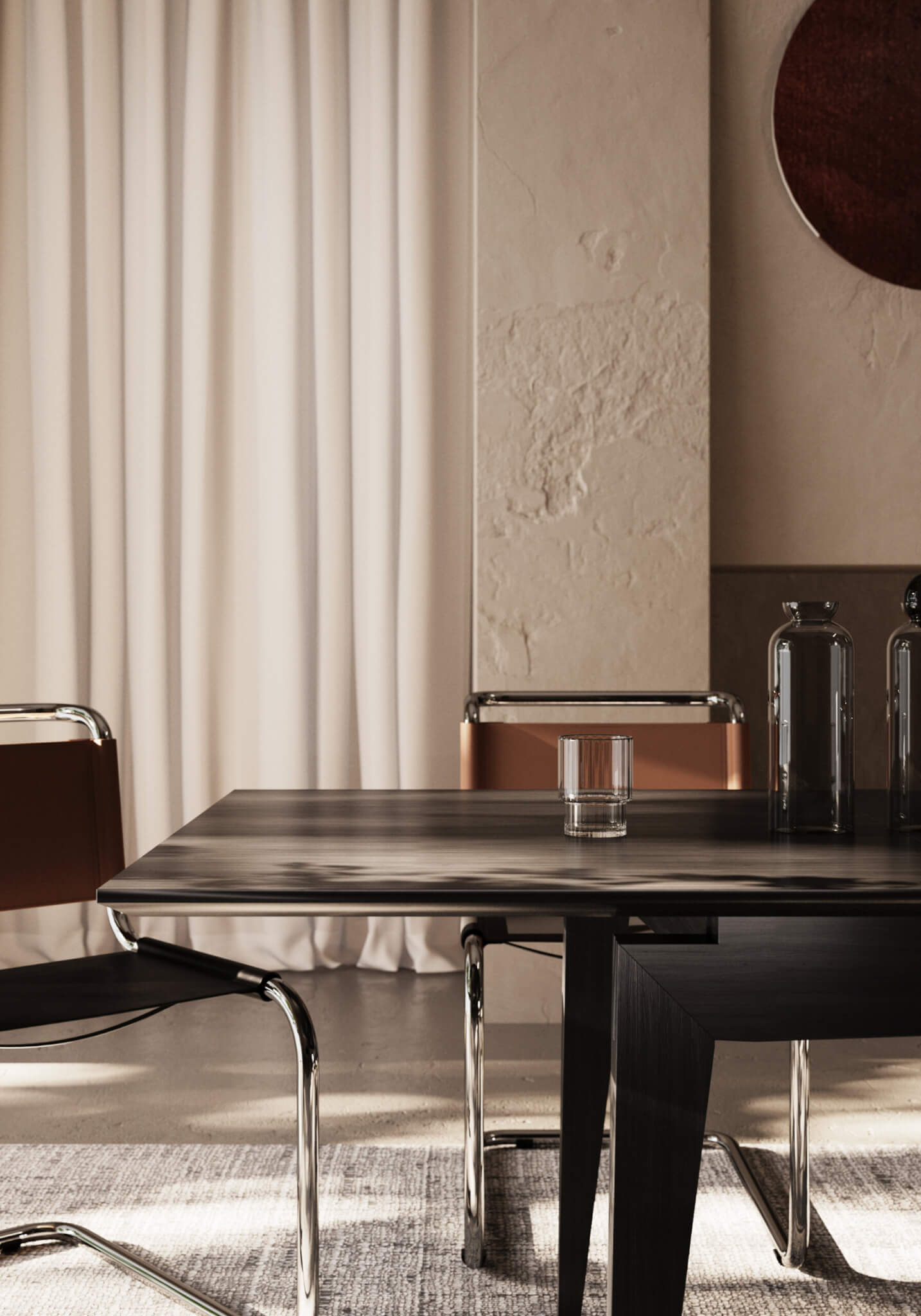 Stôl WIDEN čierny dub