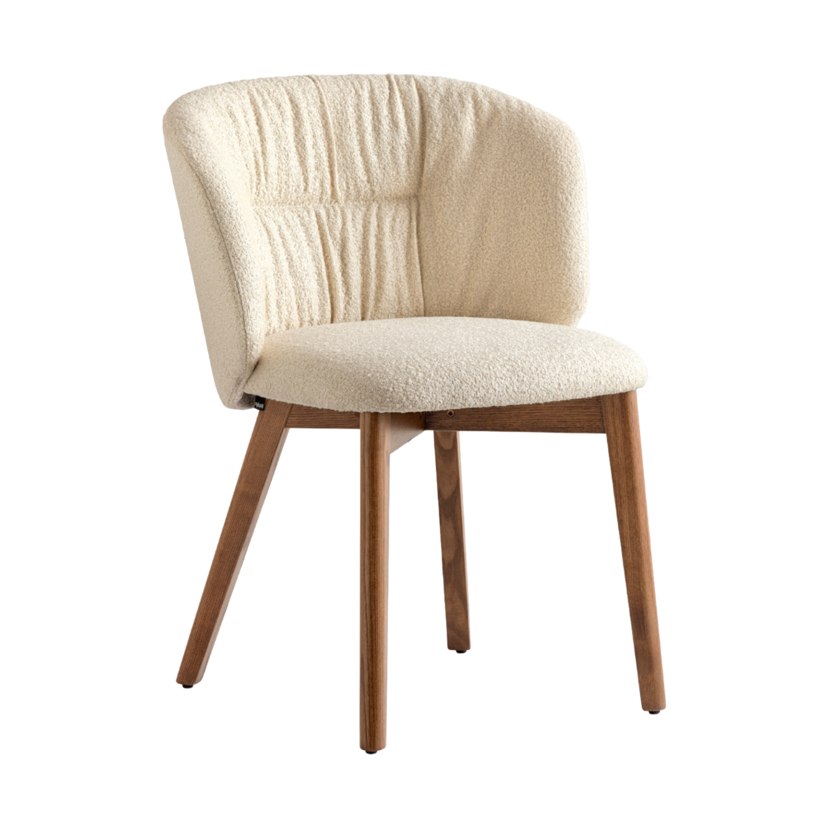 SWEEL upholstered chair with walnut base