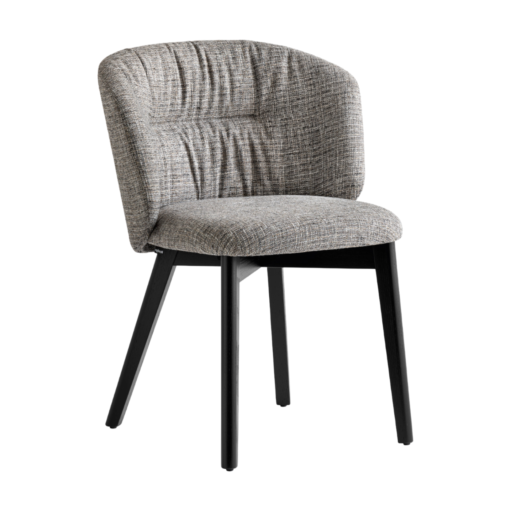 Čalúnená stolička SWEEL s čiernym dreveným podstavcom