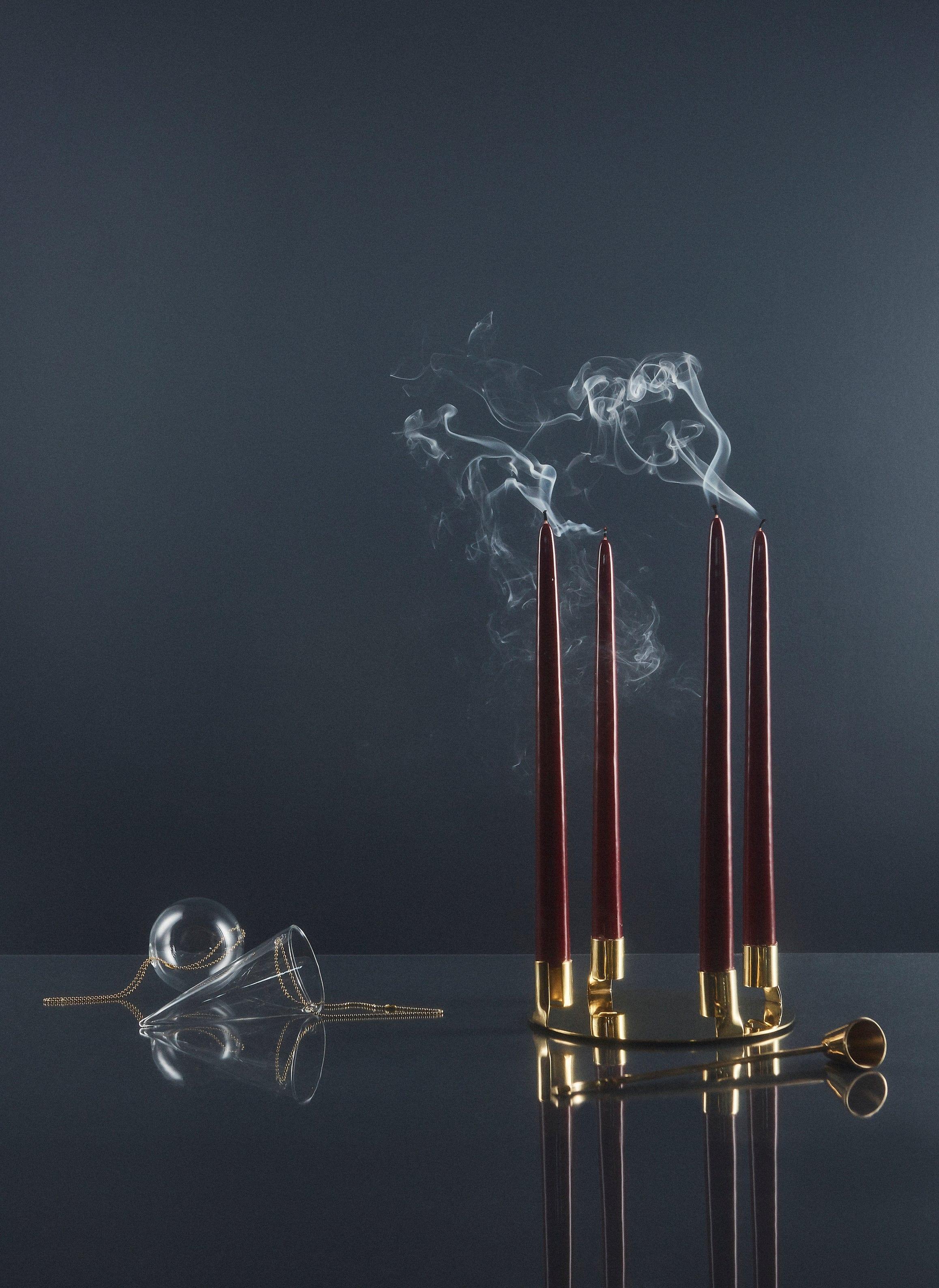 Świece stożkowe LUX zestaw 4 pomarańczowy AYTM Eye on Design